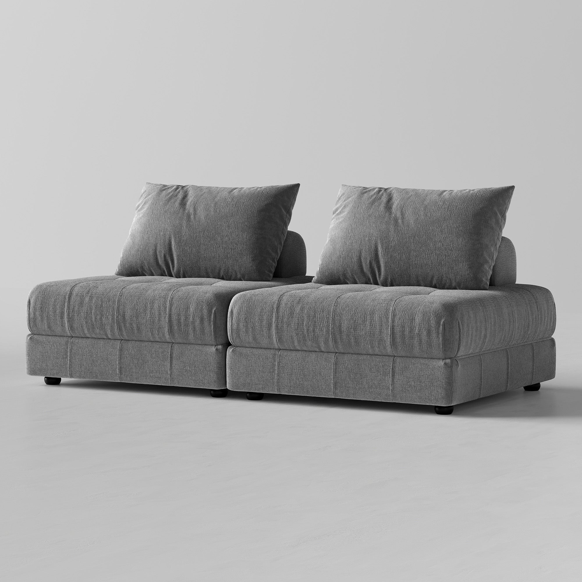 Block Modular Gray Sectional
