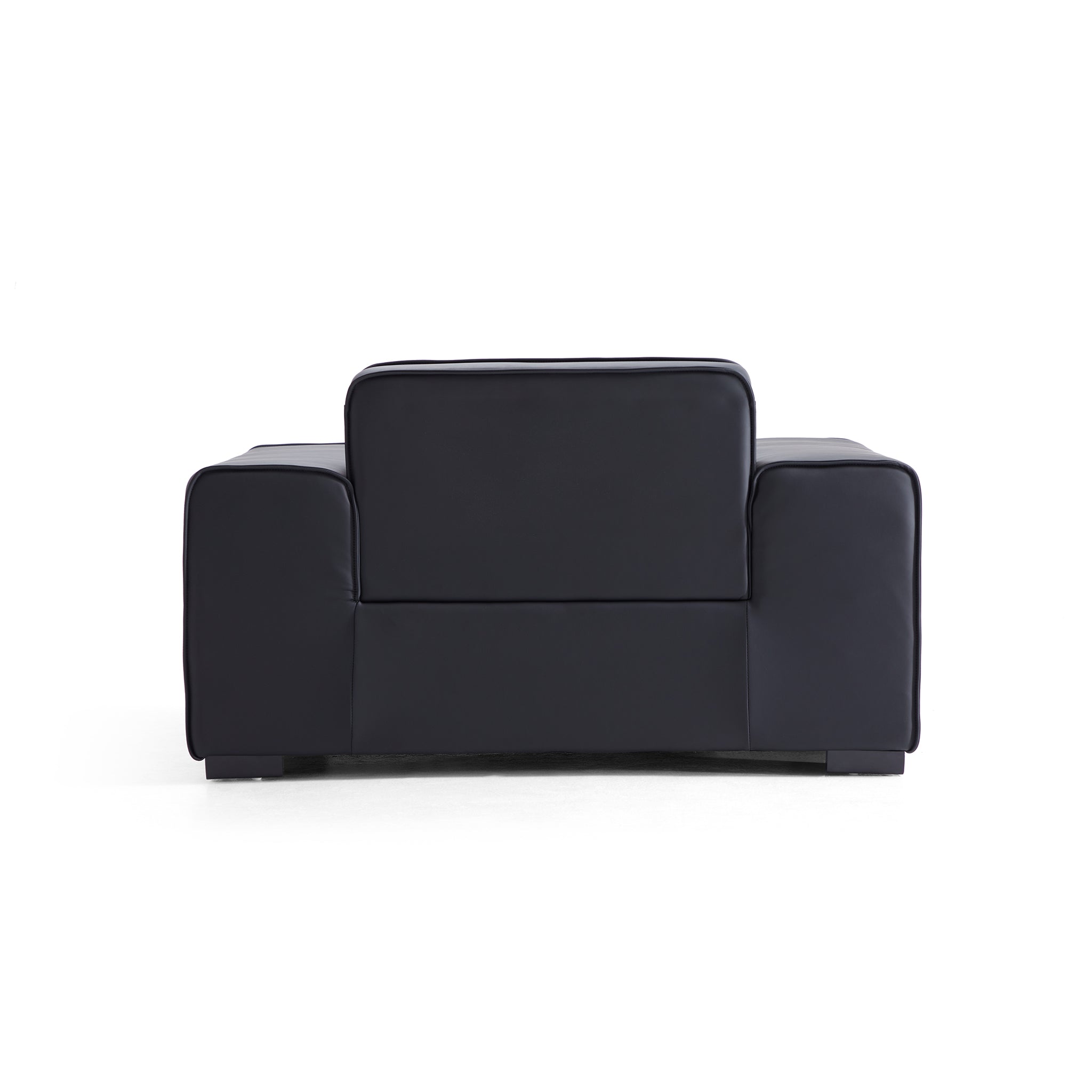 Domus Modular Black Leather Armchair