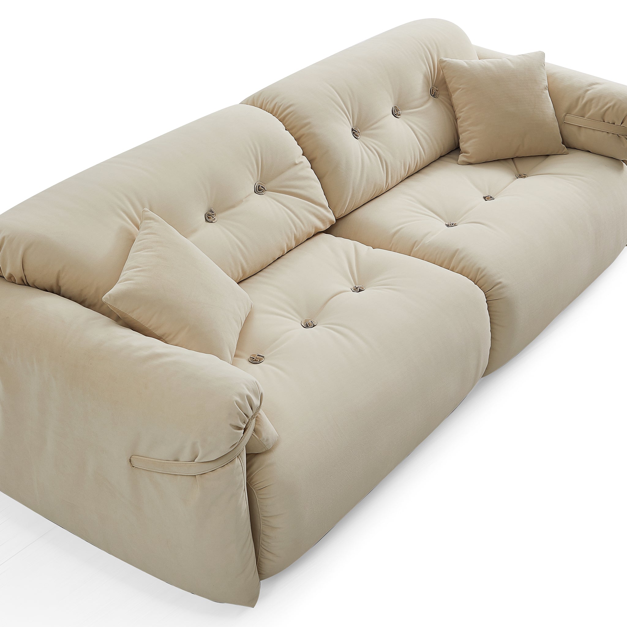 Butter Yellow Tufted Sofa
