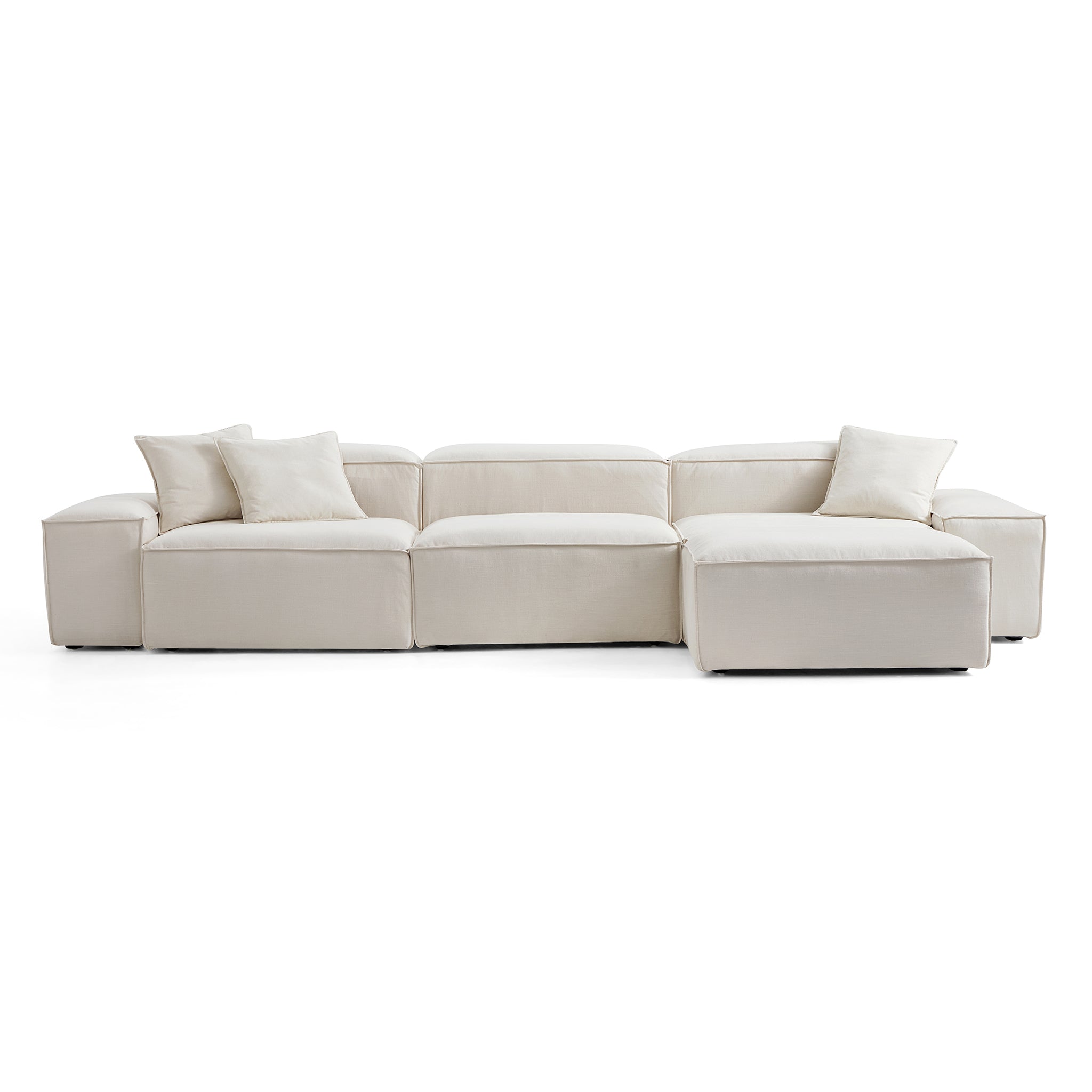 Freedom Modular Beige Sofa with Ottoman