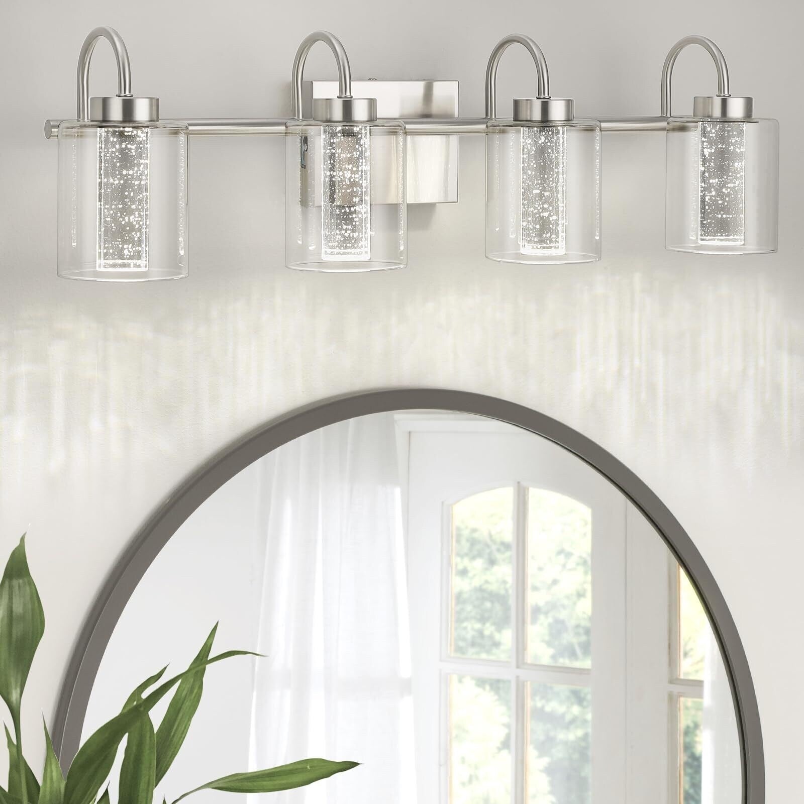 Luminaires de salle de bain 3/4/5/6 lumières en nickel brossé