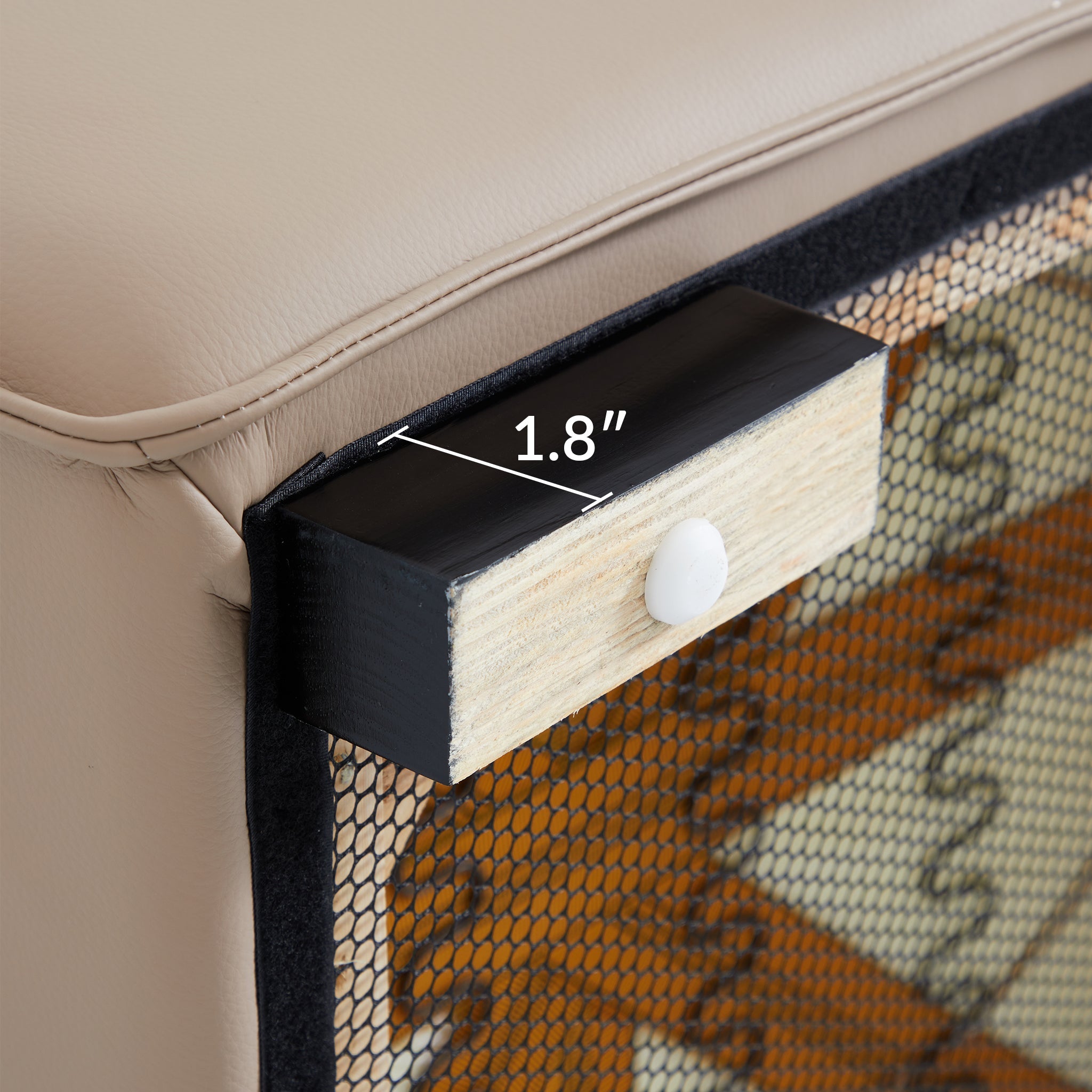 Domus Modular Khaki Leather Sofa and Ottoman