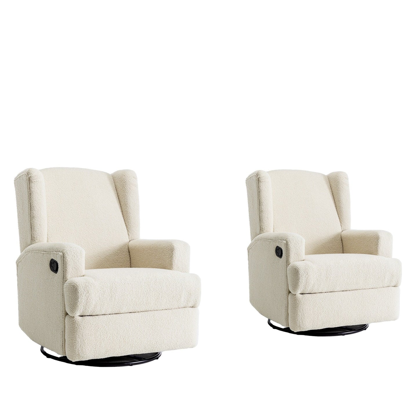 Fauteuil inclinable pivotant manuel de 31 po de largeur, ensemble de 2 pour chambre d'enfant