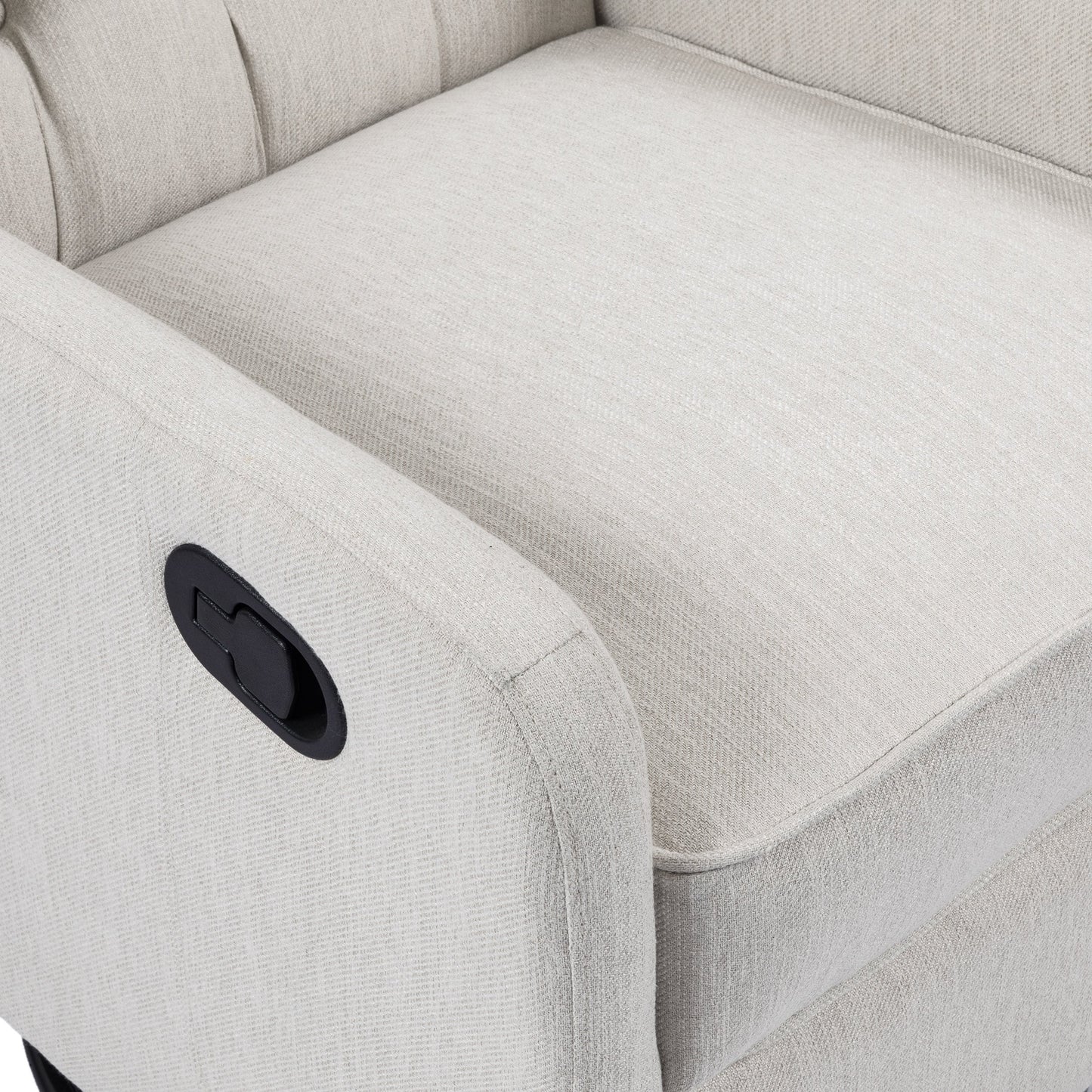 Fauteuil inclinable rotatif à 360° de style classique pour salon ou chambre à coucher, avec commande à levier pour la lecture et la détente