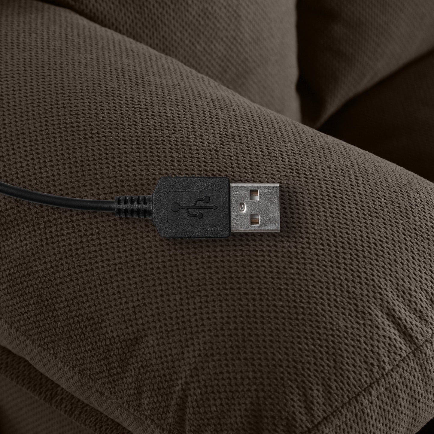 Fauteuil inclinable chauffant et massant pivotant à 360° avec chargement USB, porte-gobelets, rangement latéral et revêtement en polaire moelleux