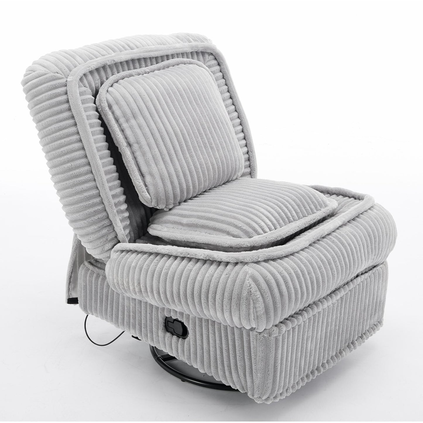 Canapé simple pivotant à 360°, fauteuil inclinable, fauteuil à bascule manuel sans accoudoirs, pour salon ou bureau