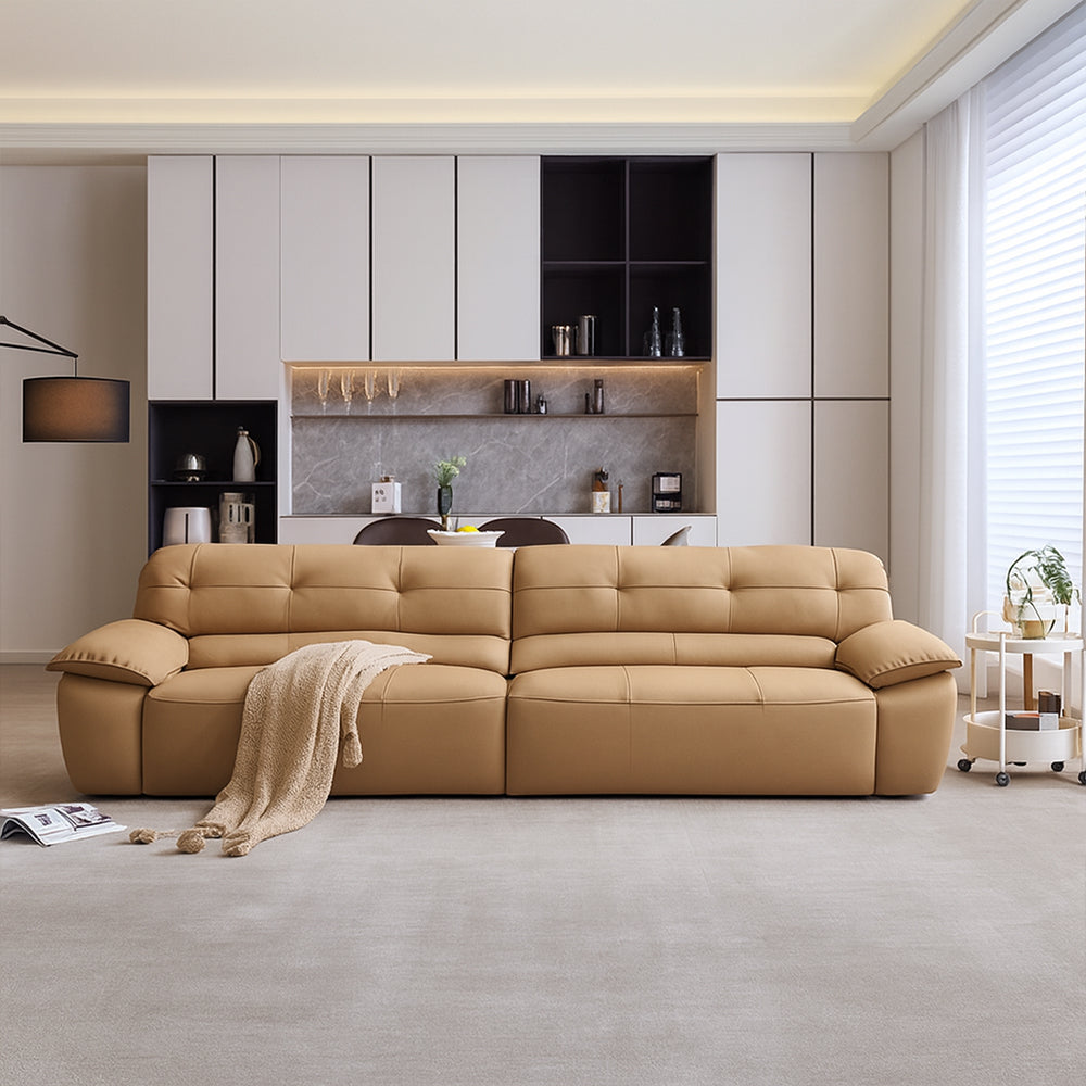 Ridhay Leather Sleeper Sofa