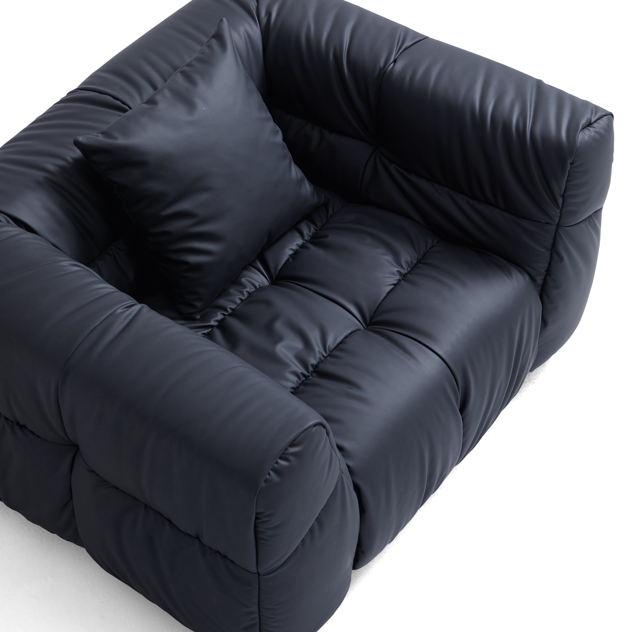Boba Black Leathaire Armchair