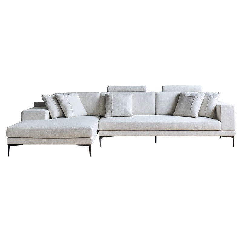 Bel Modern Gray Fabric Sectional