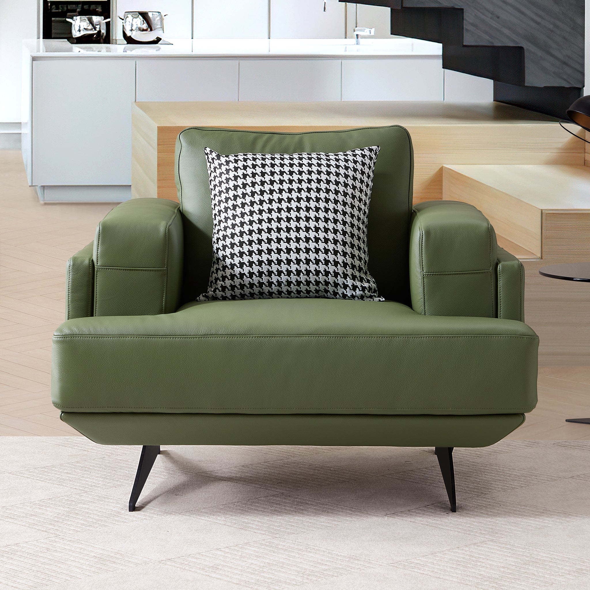 Olivia Top Grain Genuine Leather Armchair