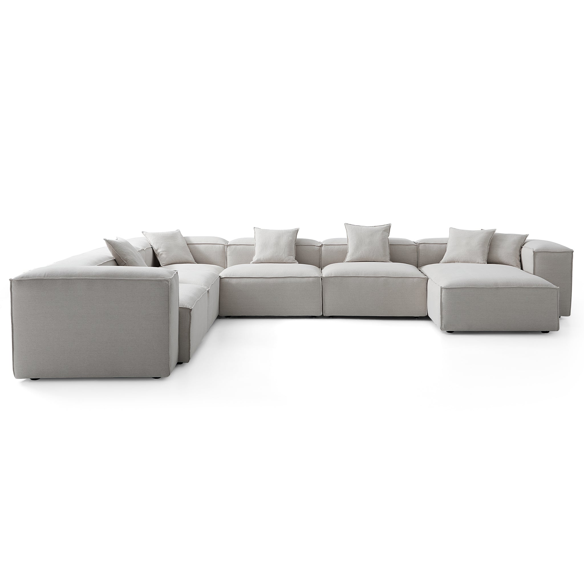 Freedom Modular Gray U-Shaped Sectional Sofa