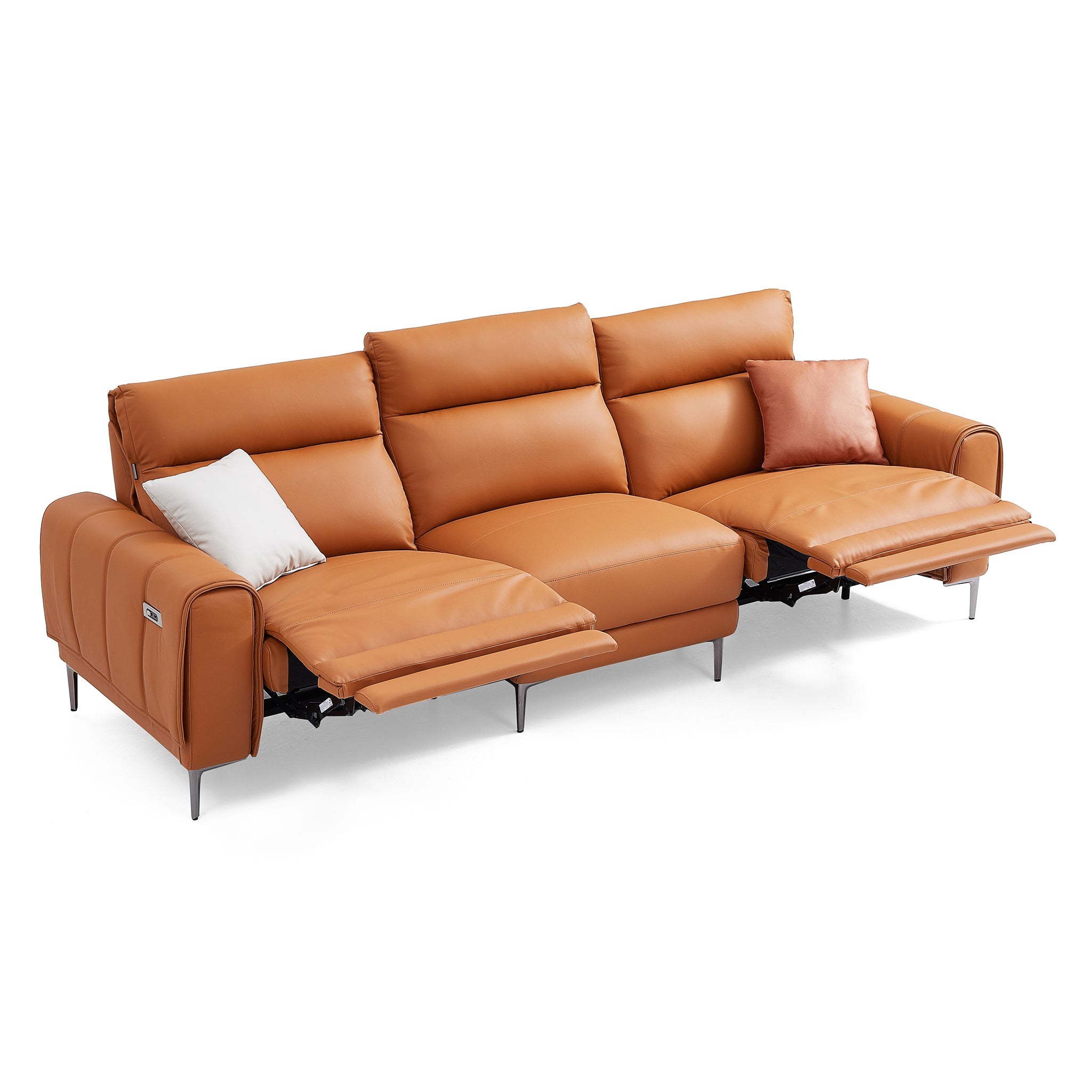 Louis Leather Power Recliner Sleeper Sofa