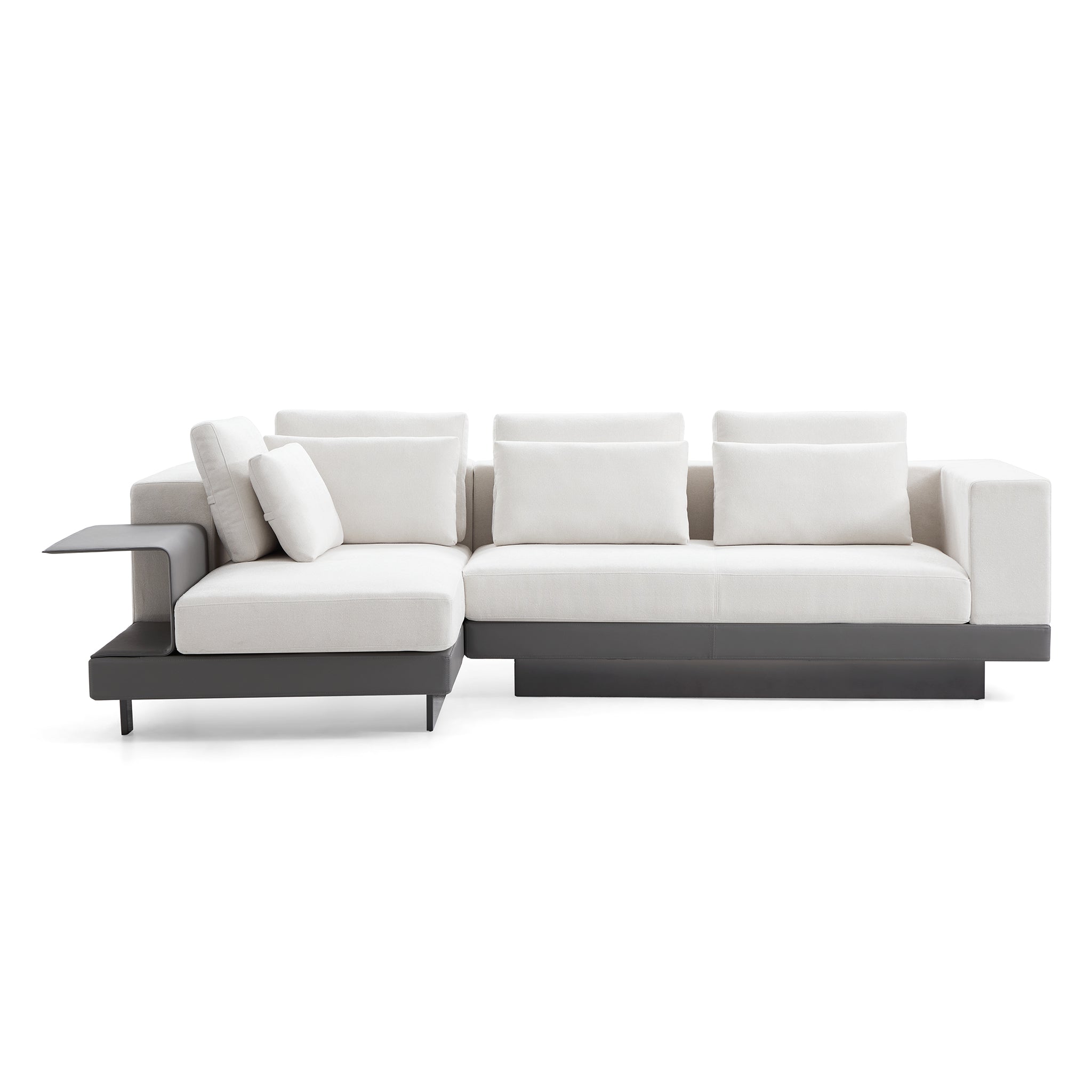 Connery Minimalist White Sectional