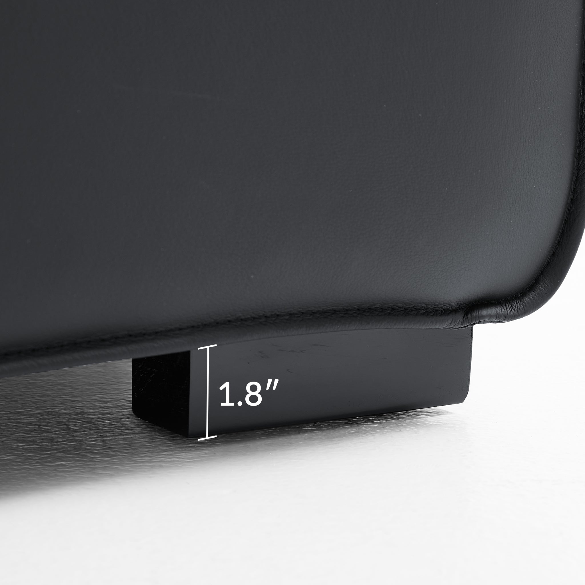 Domus Modular Black Leather Sofa