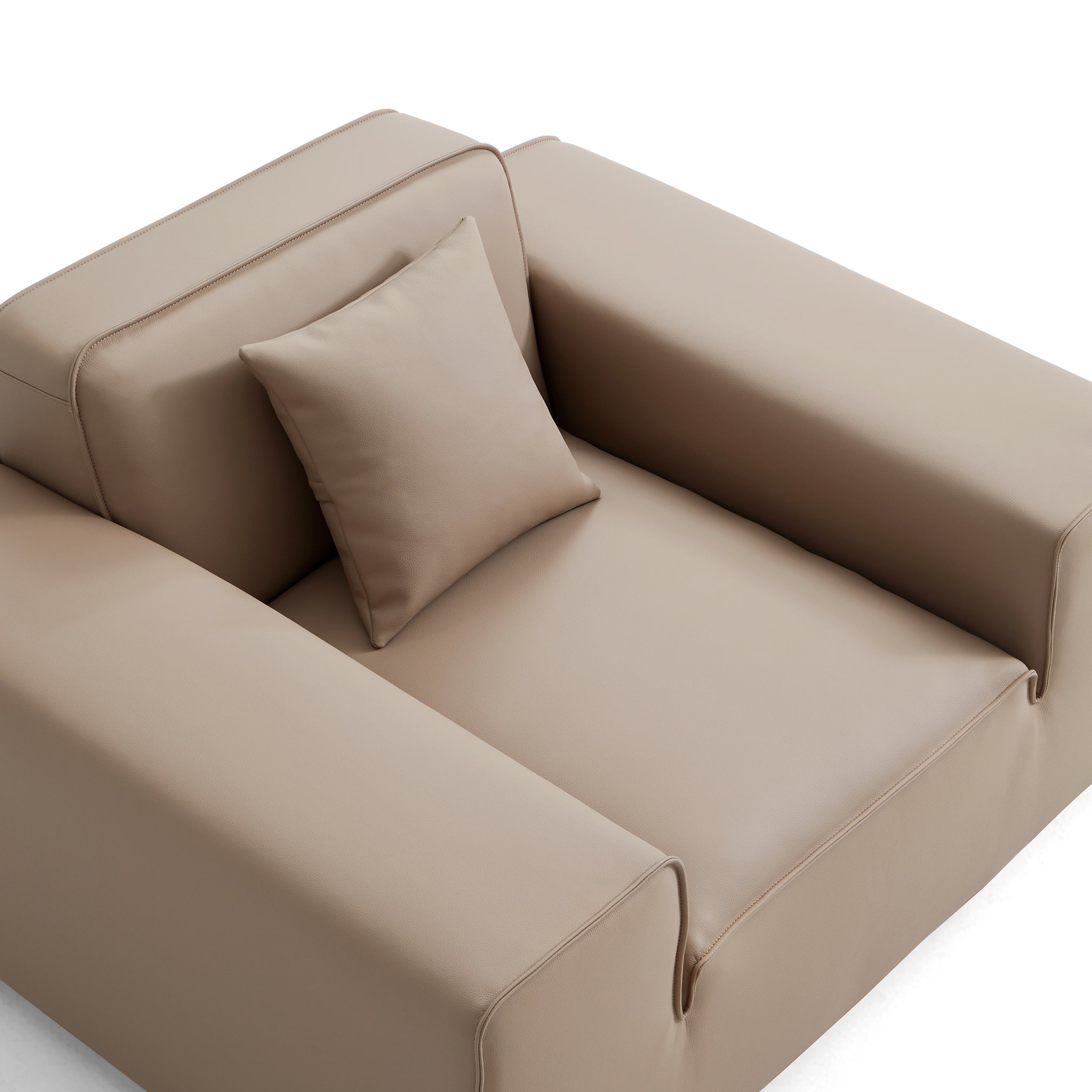 Domus Modular Brown Leather Armchair