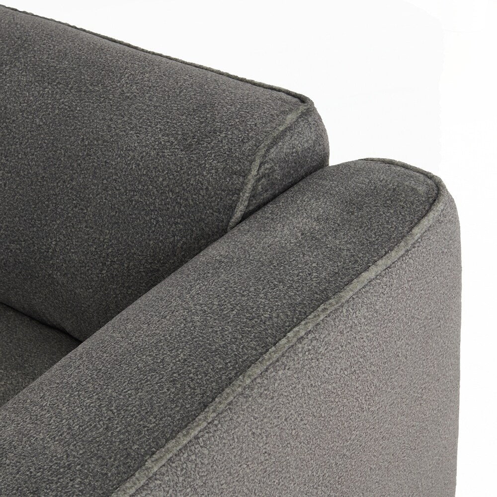 Canapé 4 places avec coussins d'assise en éponge pure et repose-pieds amovible comprenant 3 coussins décoratifs