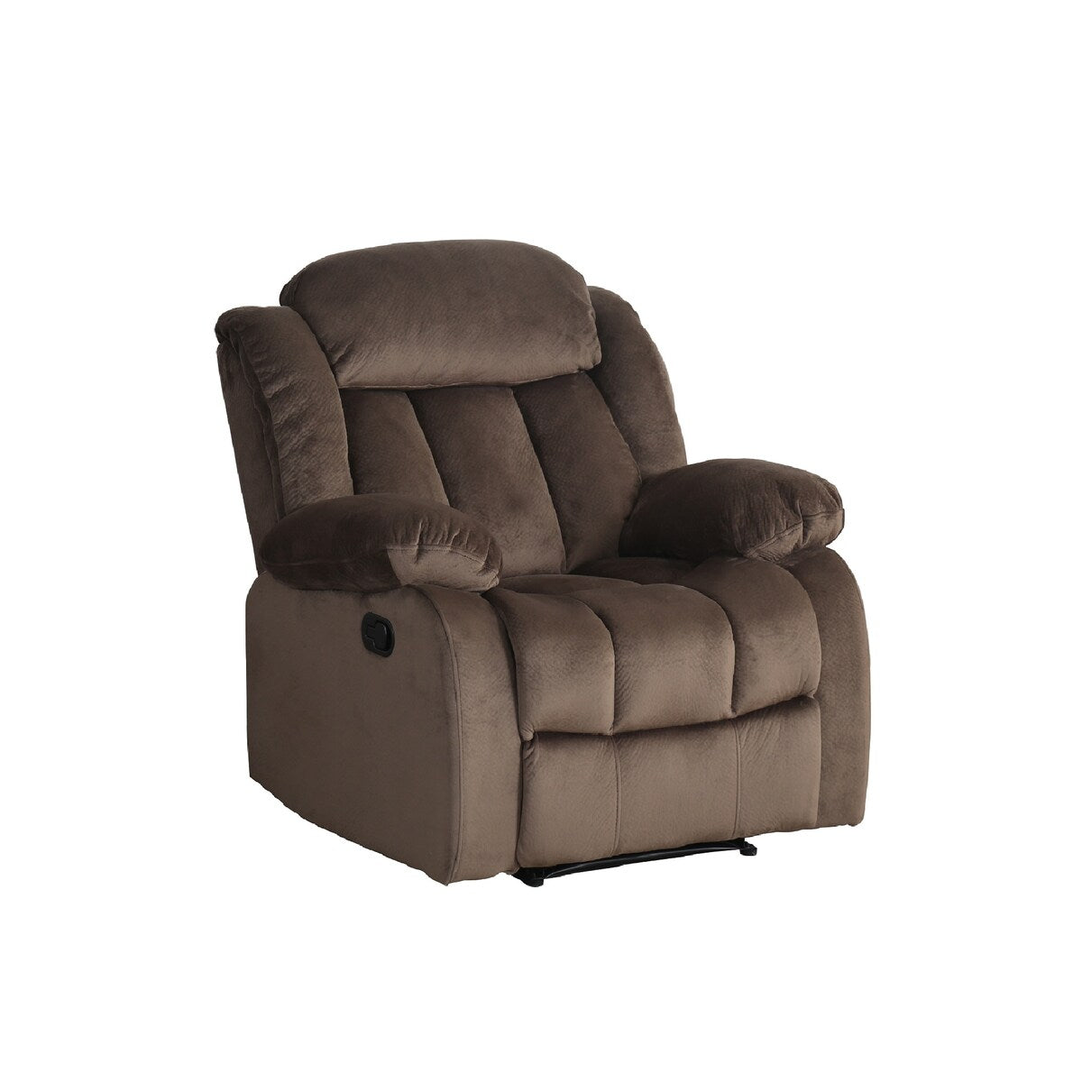 Fauteuil à bascule inclinable en tissu microsuède avec ours en peluche marron 41