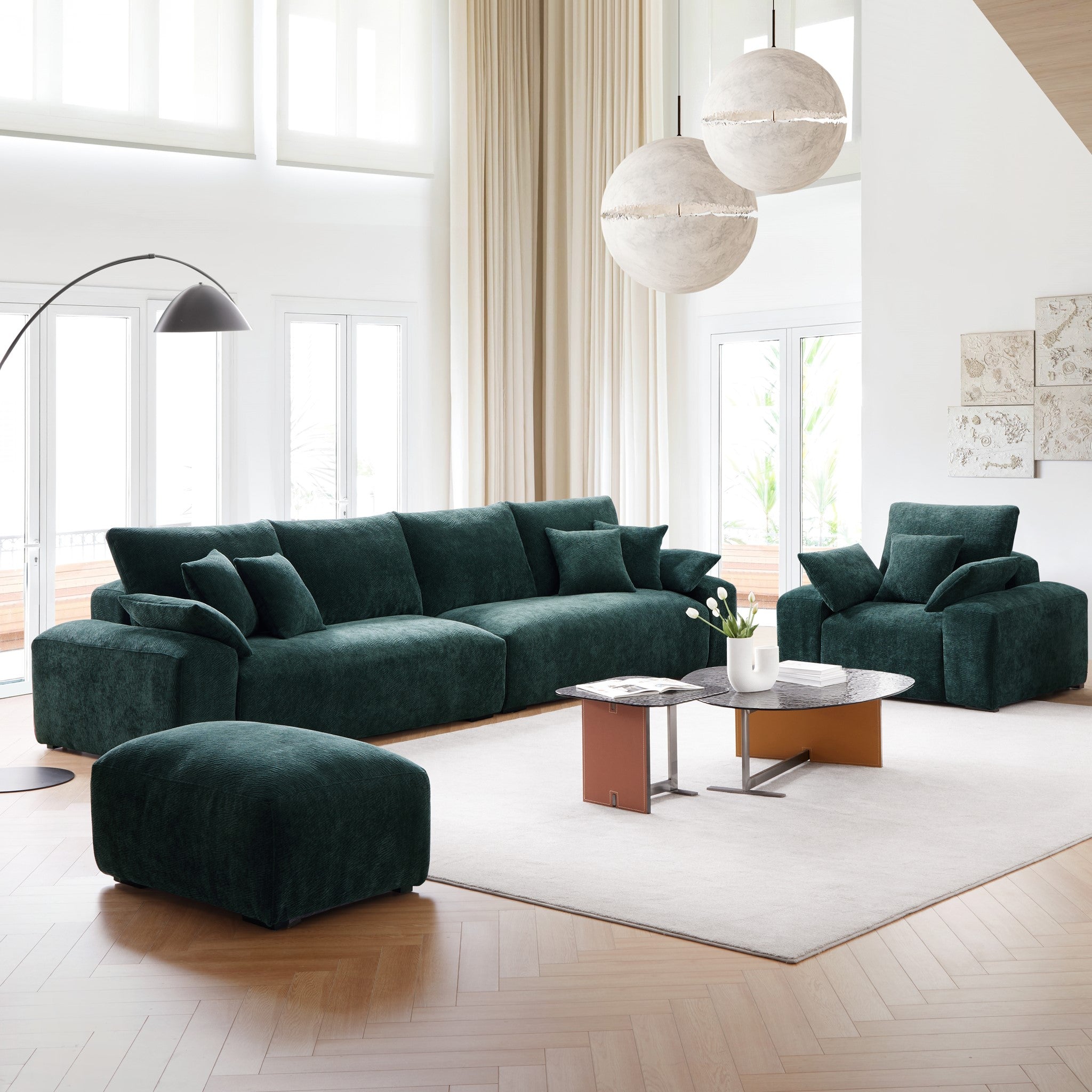 The Empress Green Sofa Set