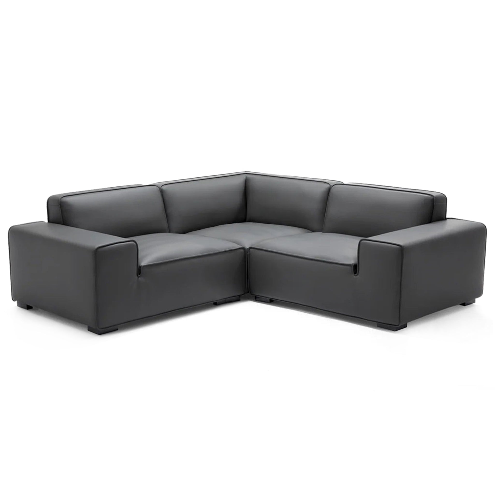 Domus Modular Brown Leather L-Shaped Sectional