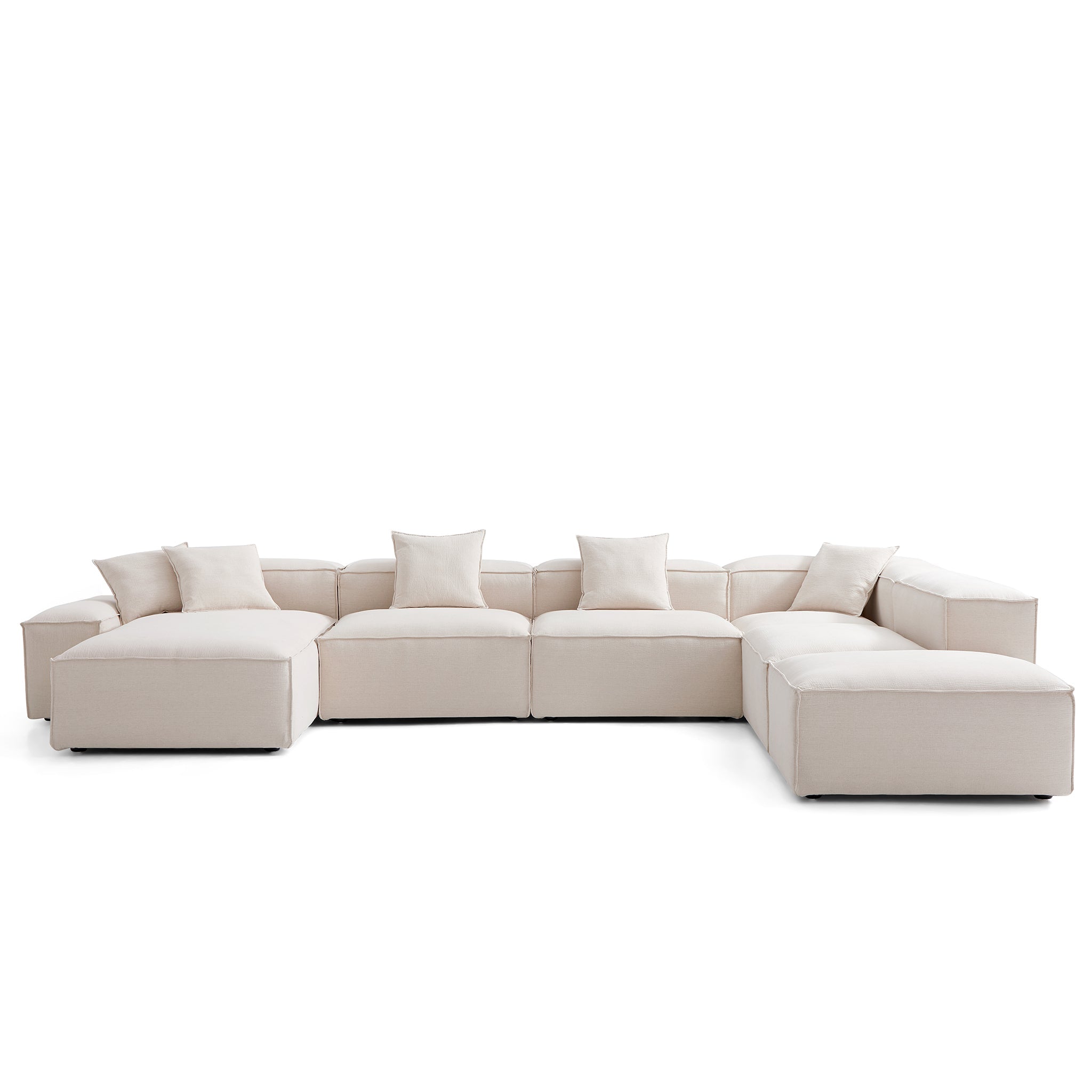 Freedom Modular Khaki Open-End Sectional Sofa