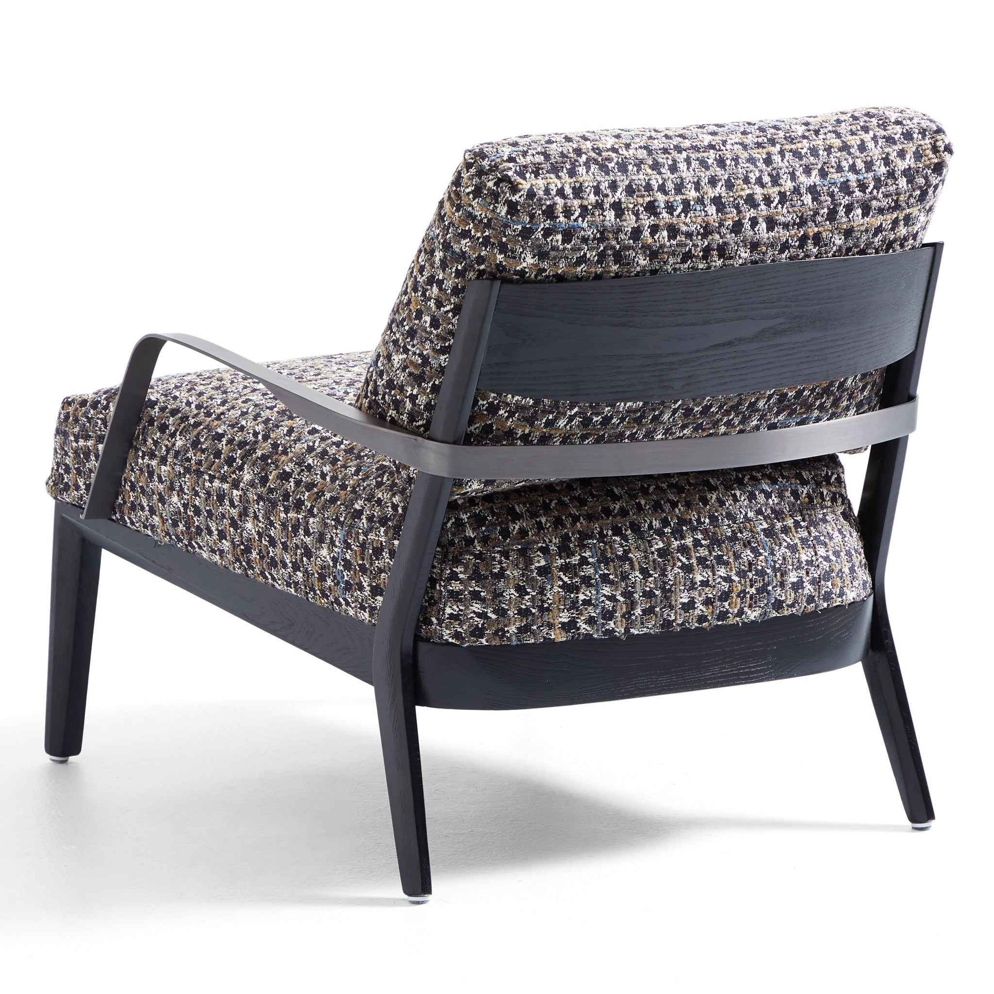 Charcoal Gary Flax Linen Minimalist Leisure Chair
