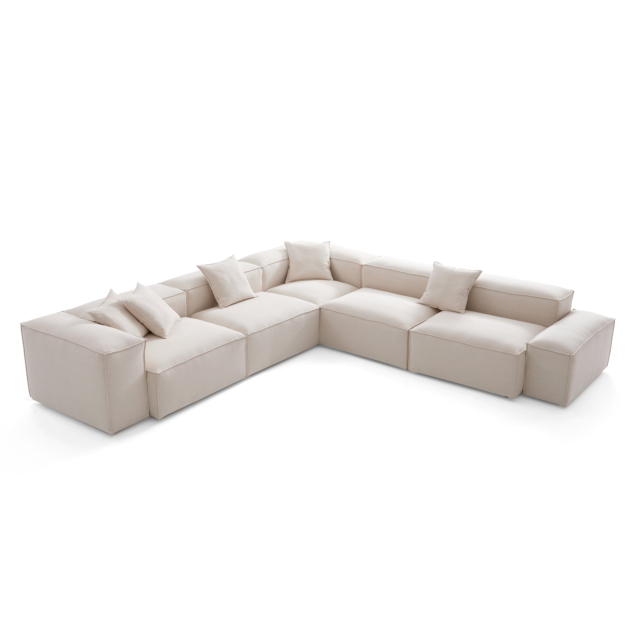 Canapé d'angle modulaire blanc Freedom