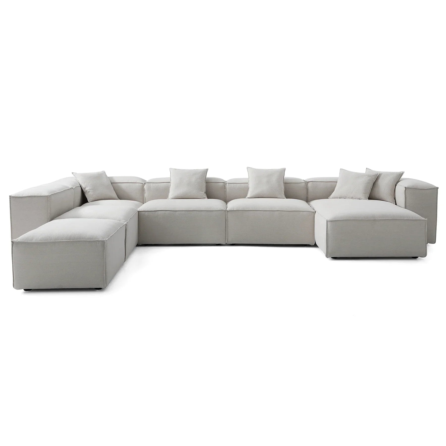 Freedom Modular Khaki Open-End Sectional Sofa