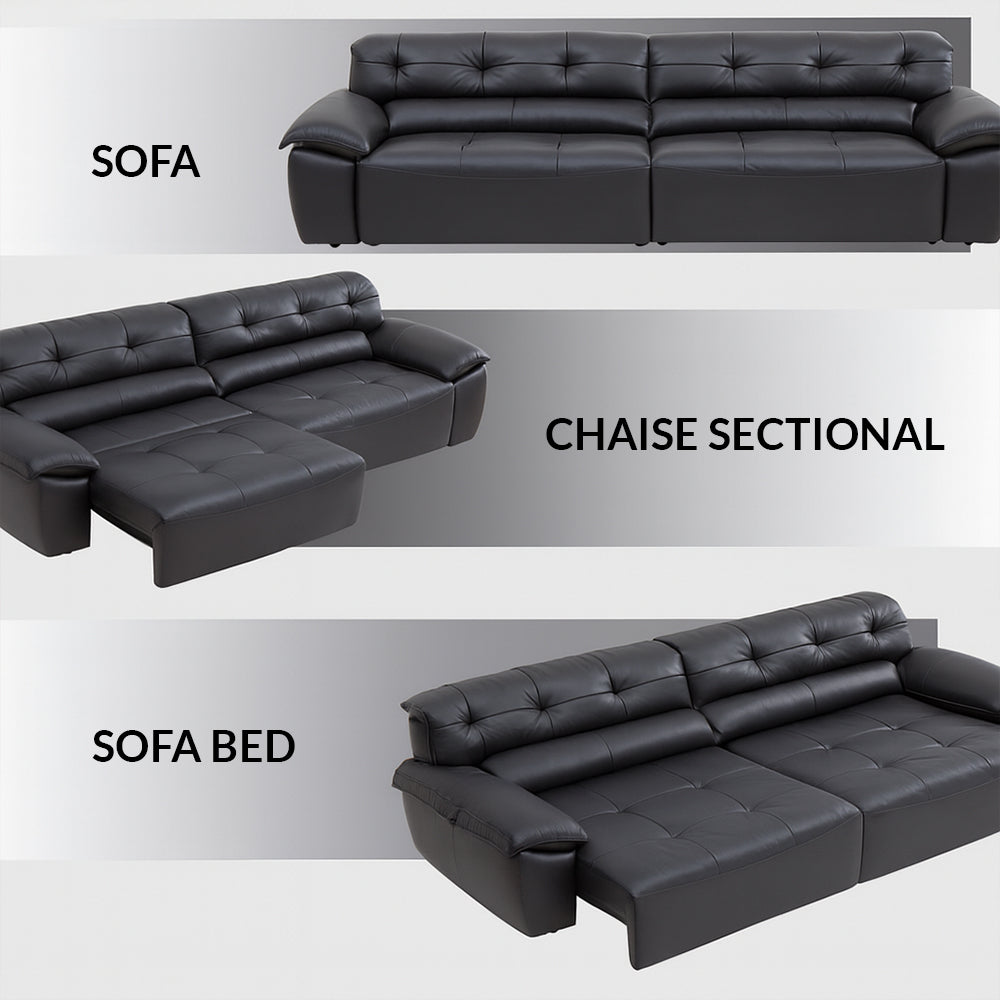 Ridhay Leather Sleeper Sofa