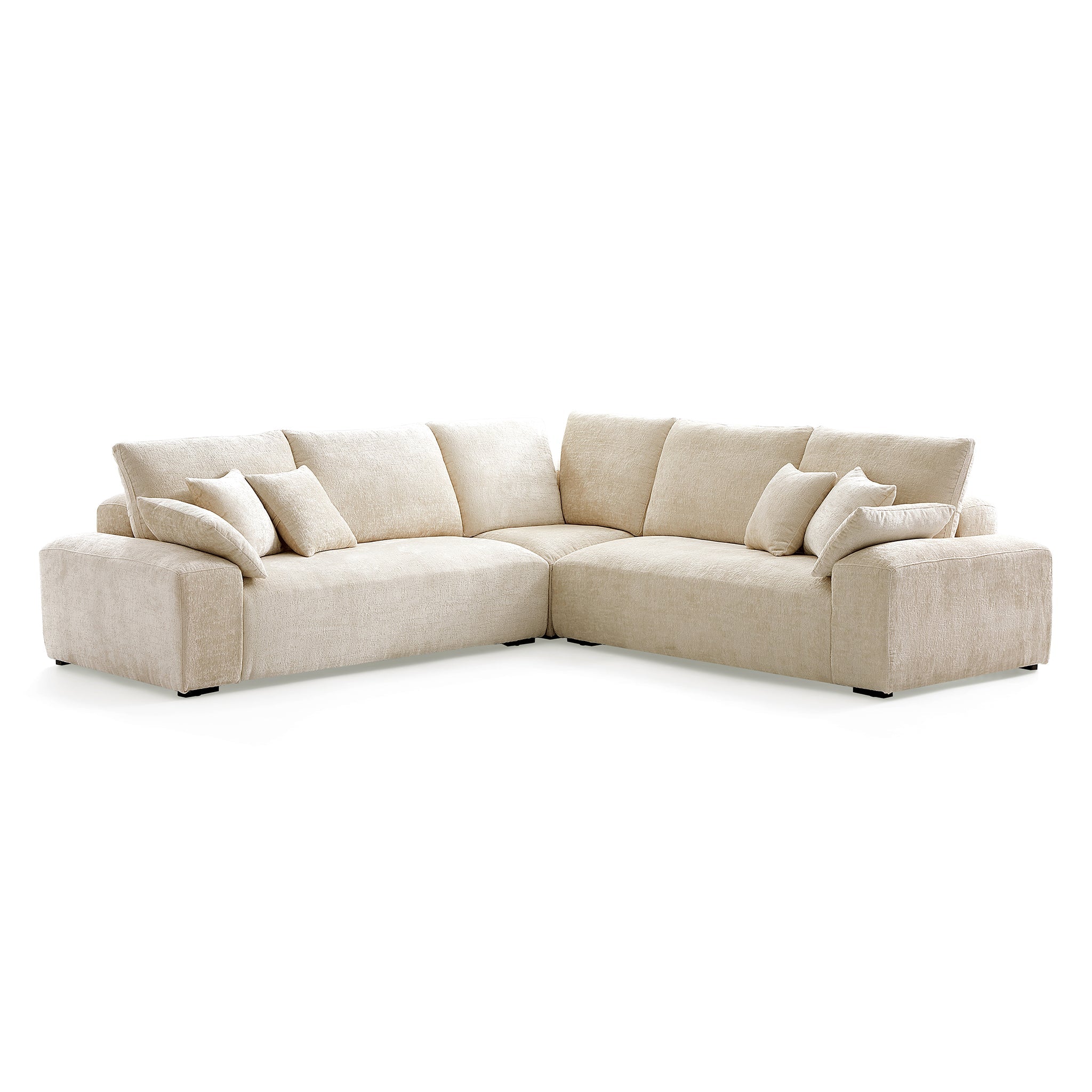 Le canapé d'angle sectionnel beige Empress