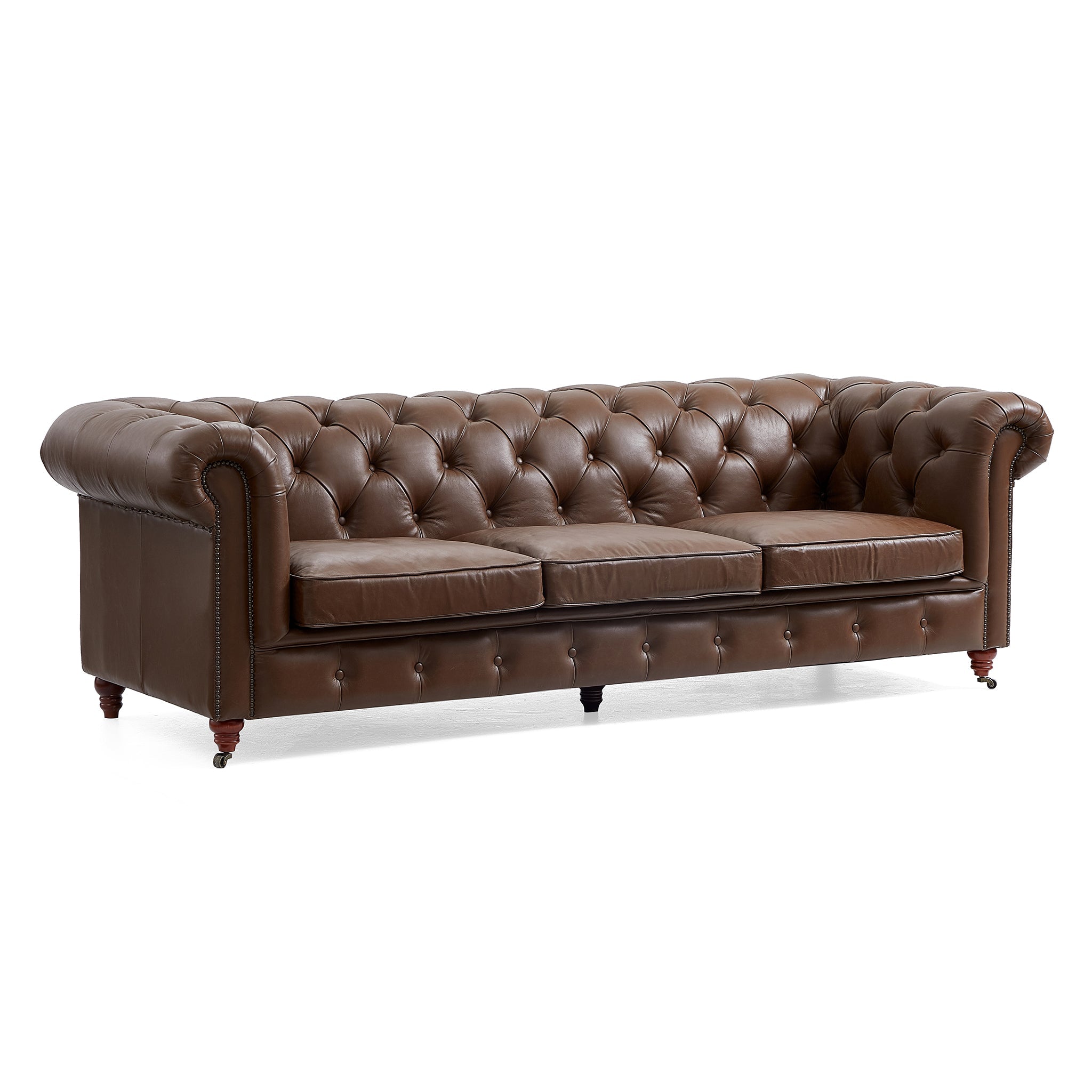 Durango Chesterfield Top Grain Leather Tufted Sofa