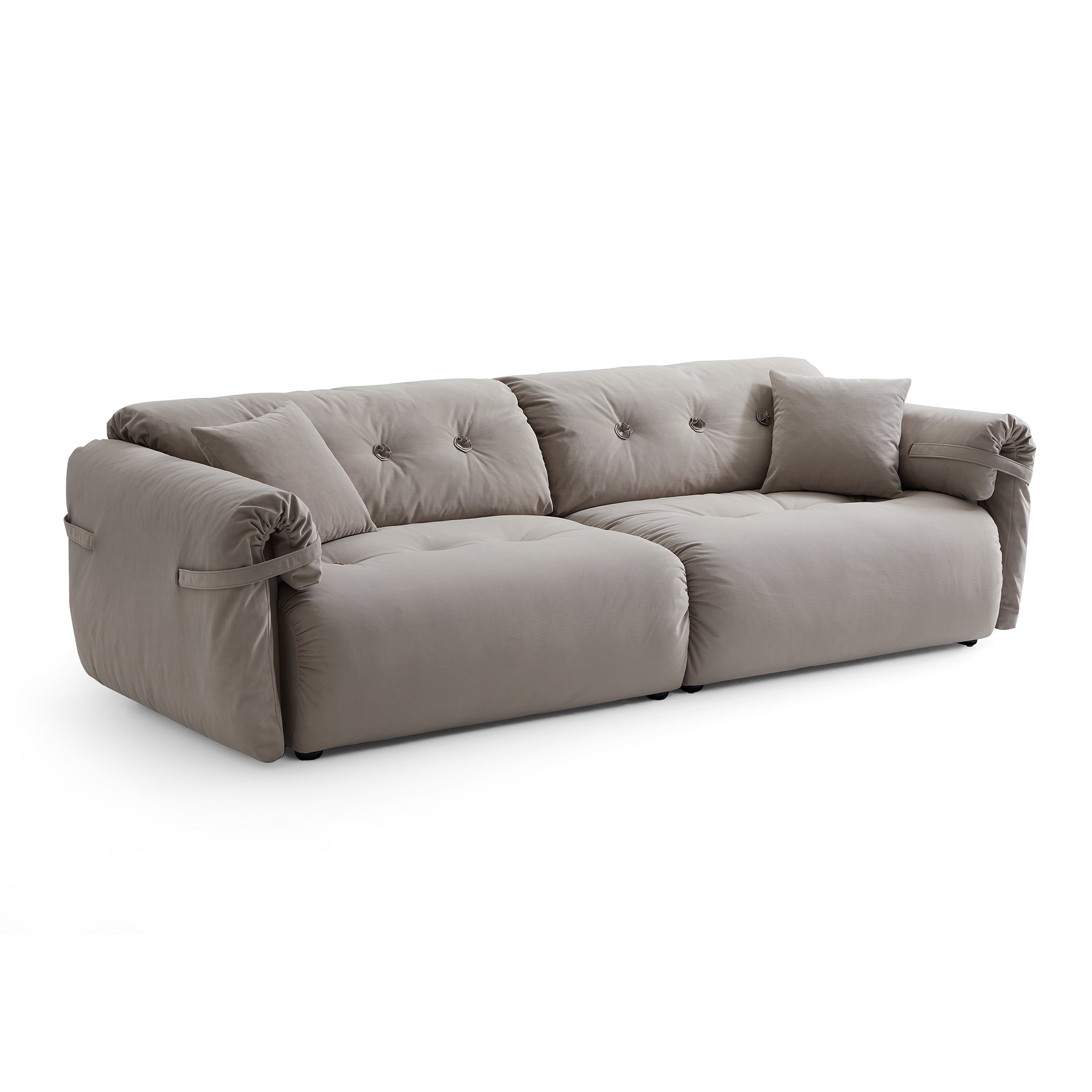 Butter Yellow Tufted Sofa