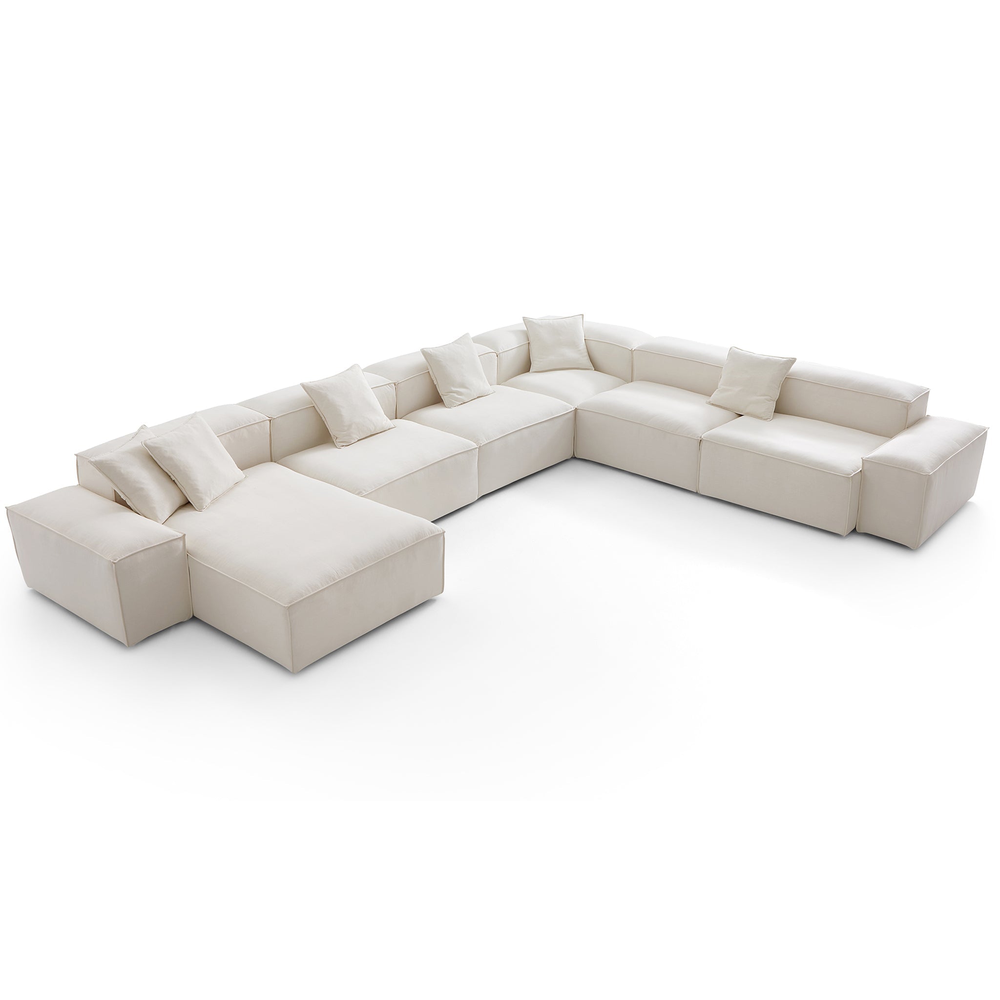 Freedom Modular Beige U-Shaped Sectional Sofa