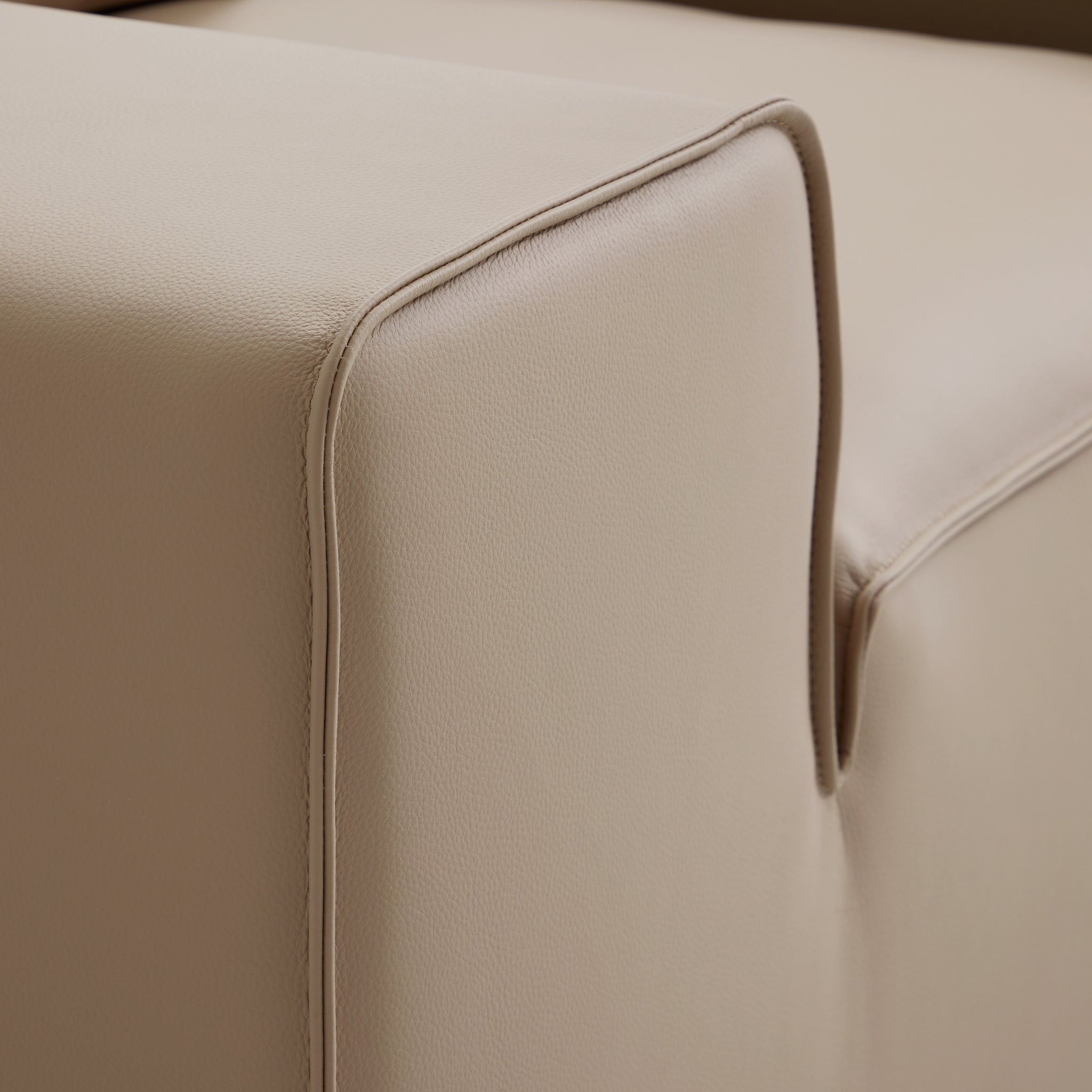 Domus Modular Beige Leather Armchair