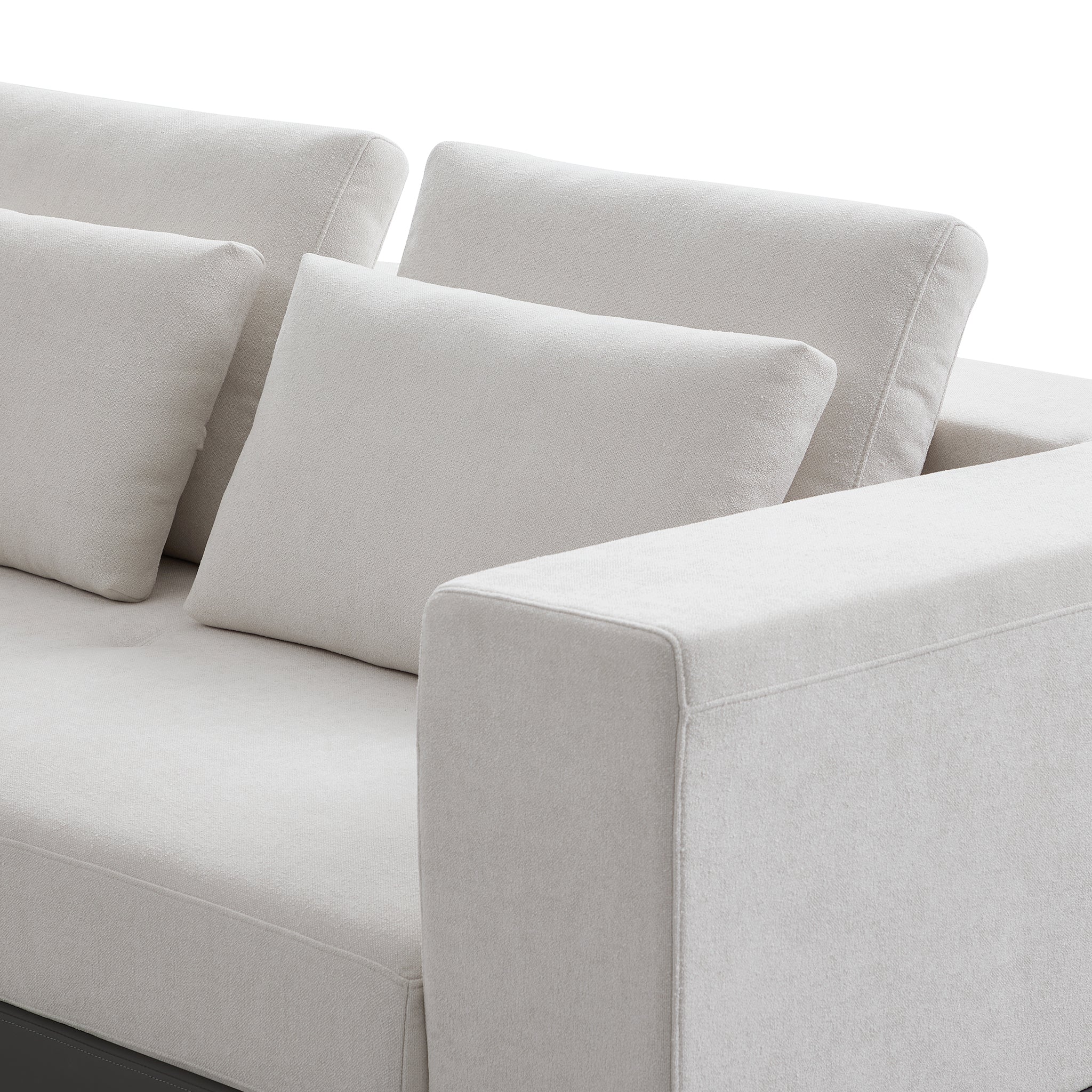 Connery Minimalist White Sectional