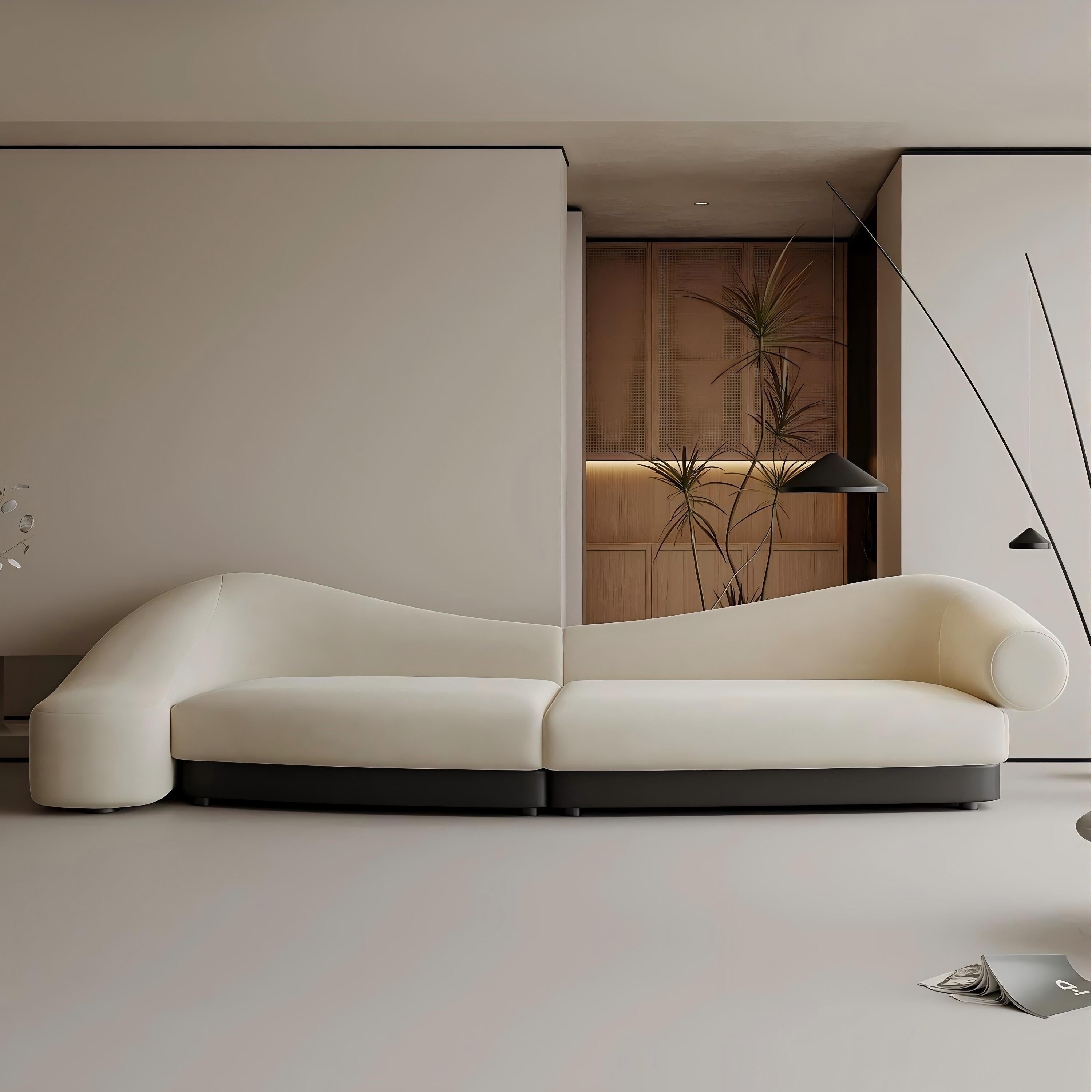 Arcana Curved Premium Velvet Sofa