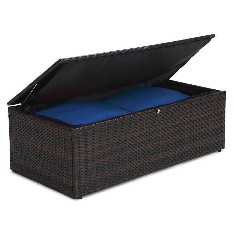 Ensemble de meubles de patio en osier de 5 pièces