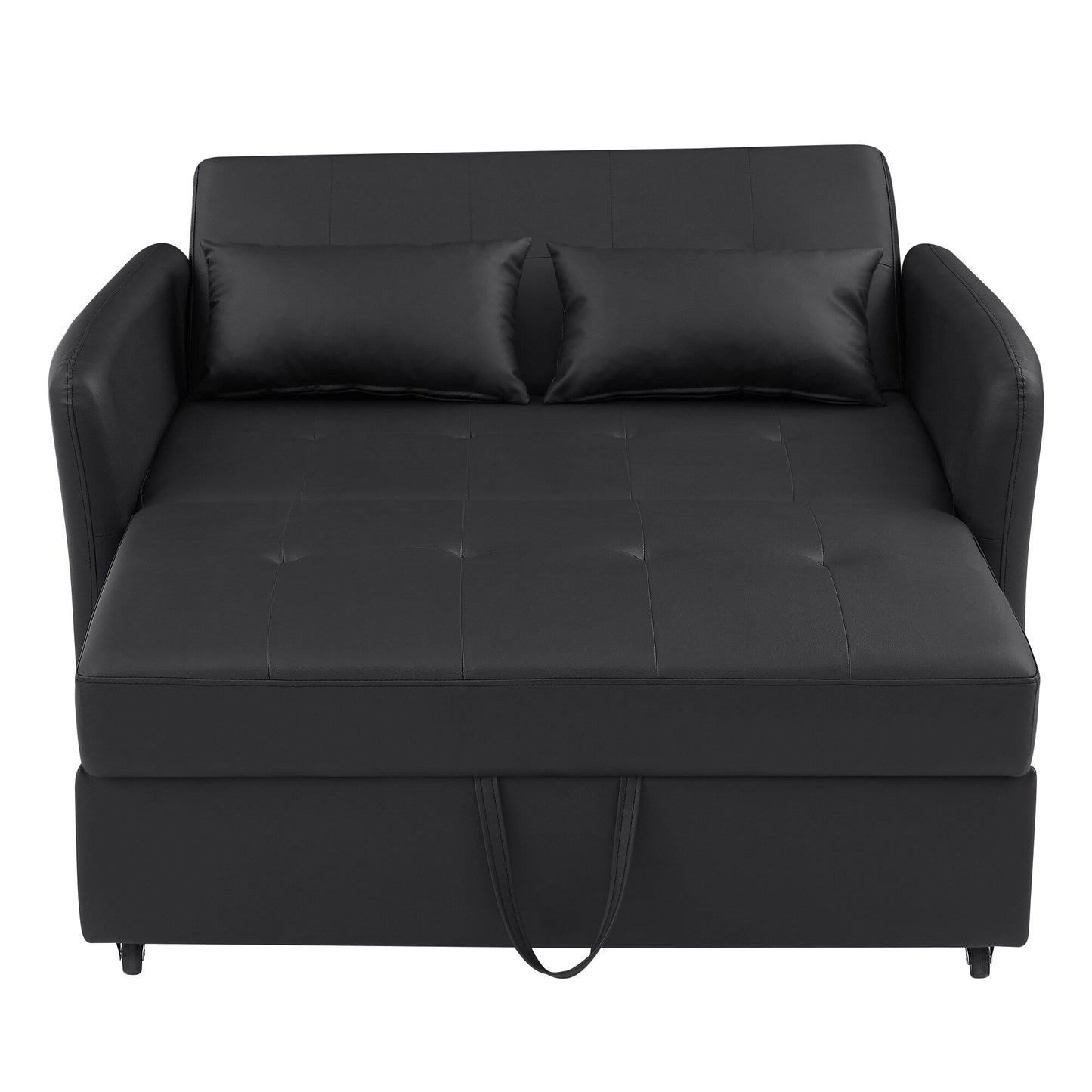 Canapé-lit convertible en polyuréthane 51,57 po avec 3 ports USB, capacité de 181 kg et mécanisme de lit gigogne