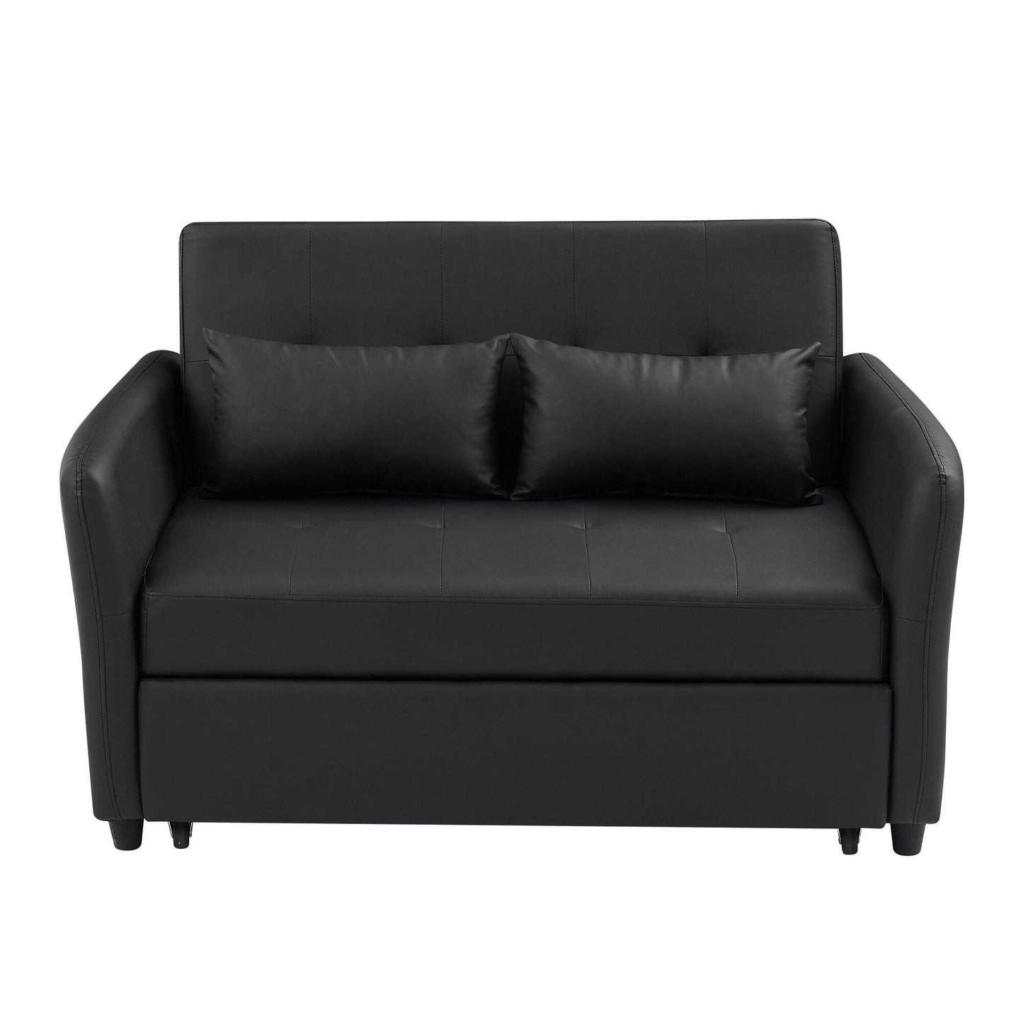 Canapé-lit convertible en polyuréthane 51,57 po avec 3 ports USB, capacité de 181 kg et mécanisme de lit gigogne