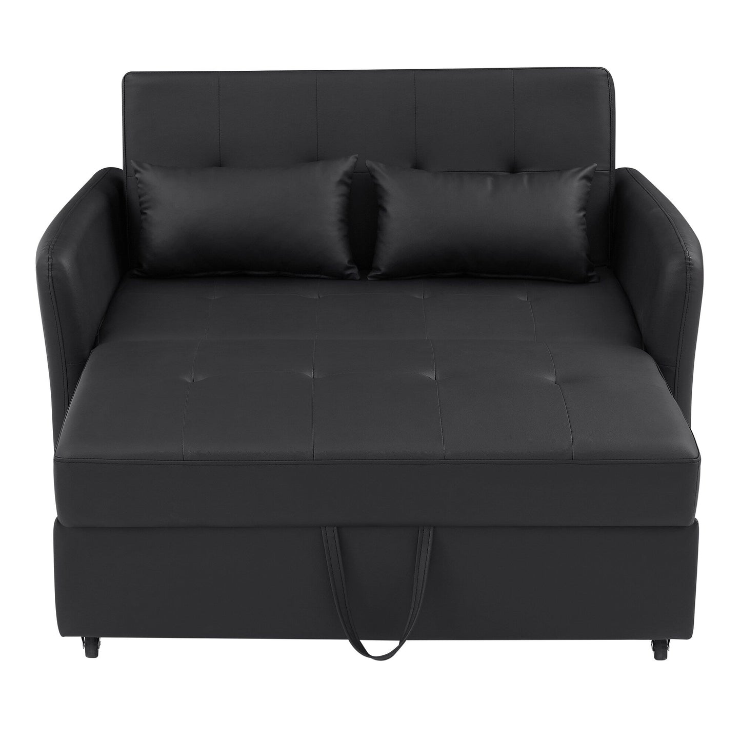 Canapé-lit convertible en polyuréthane 51,57 po avec 3 ports USB, capacité de 181 kg et mécanisme de lit gigogne