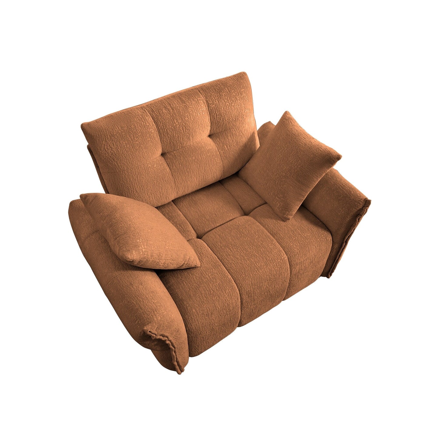 Canapé 1 place en chenille 53,94 $ avec coussins de soutien et coussins décoratifs haute résilience