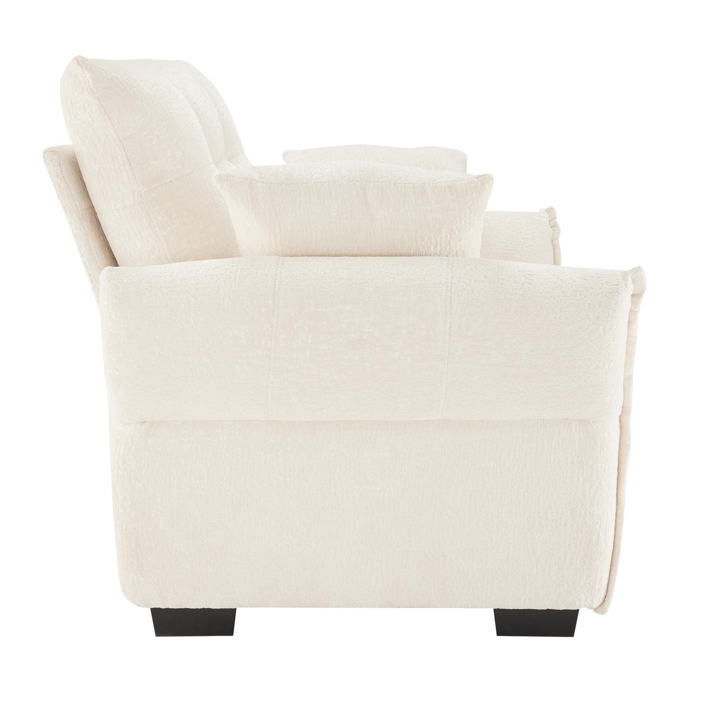 Canapé 1 place en chenille 53,94 $ avec coussins de soutien et coussins décoratifs haute résilience