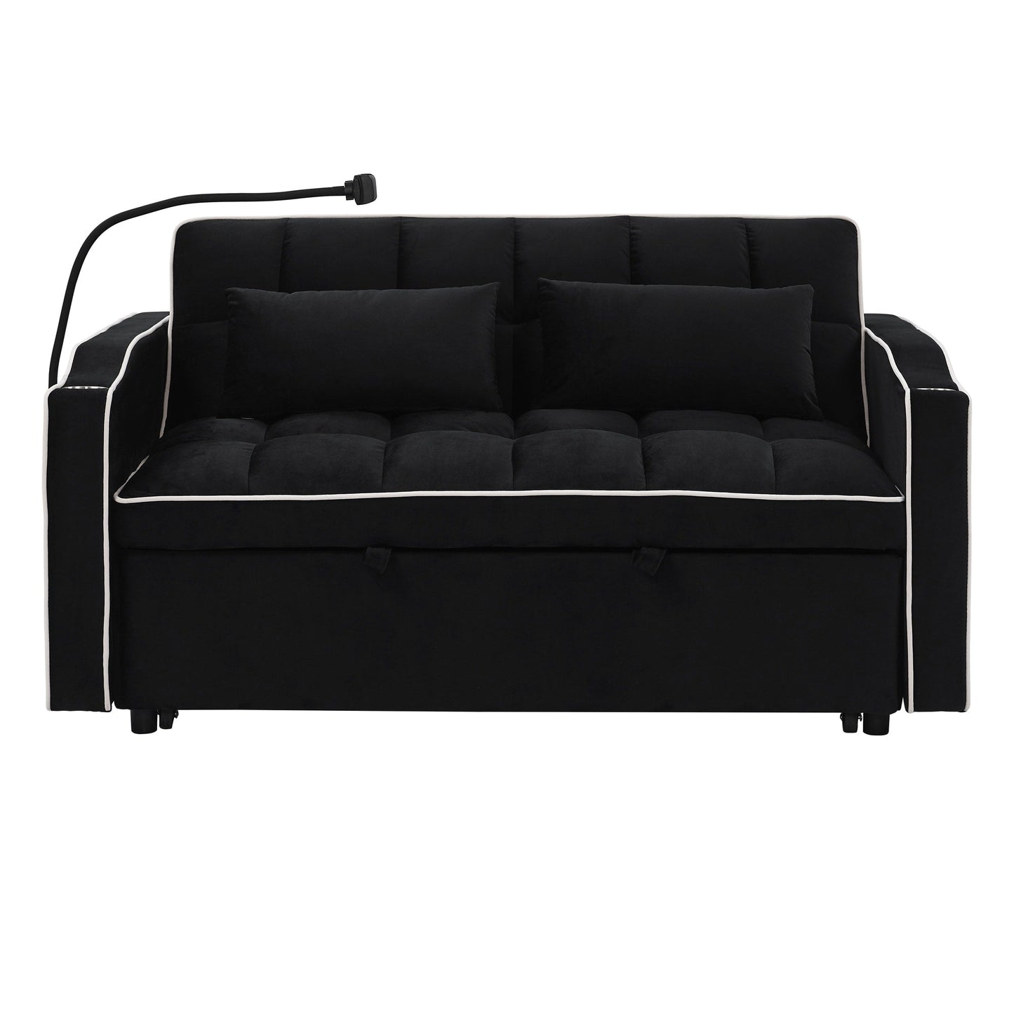 Canapé-lit pliable polyvalent de 55,51 pouces en 3 longueurs