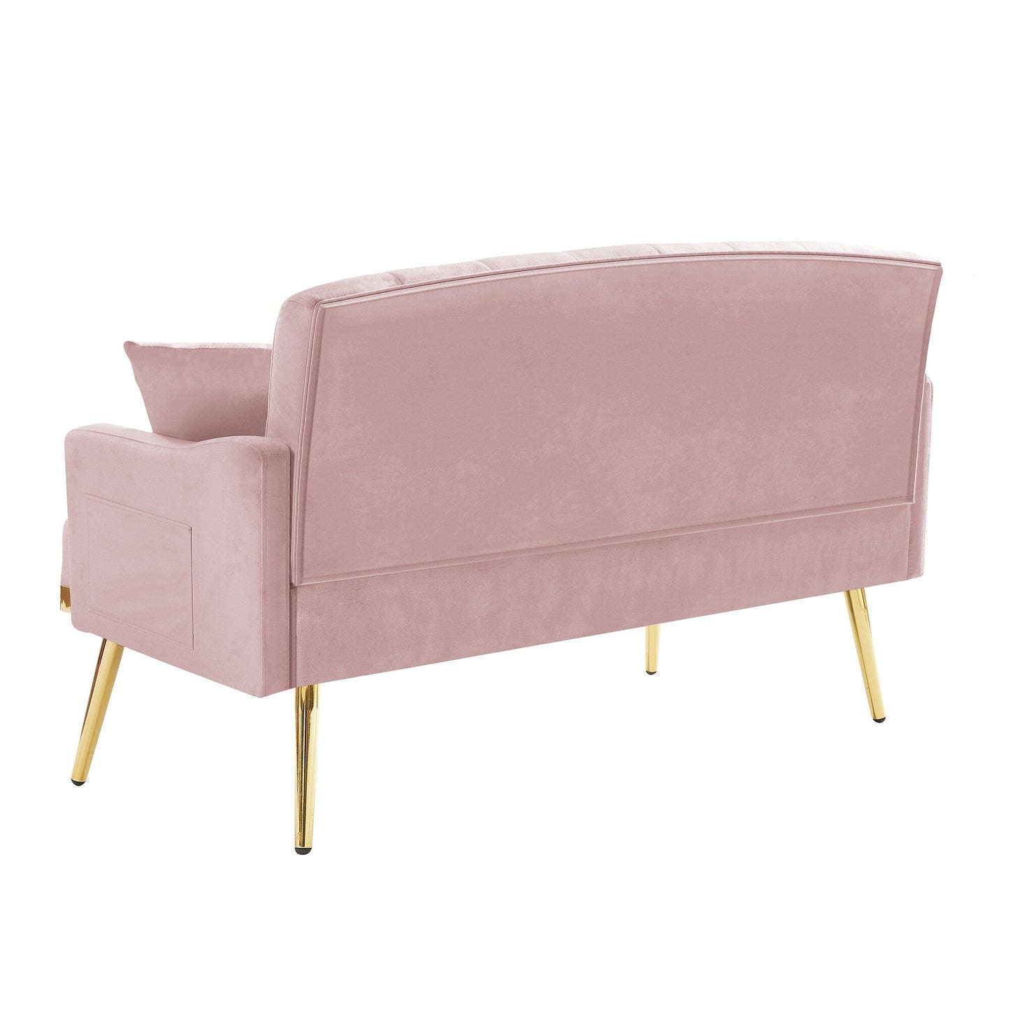 Canapé 2 places en velours 55,5 avec 2 coussins, design contemporain et montage facile