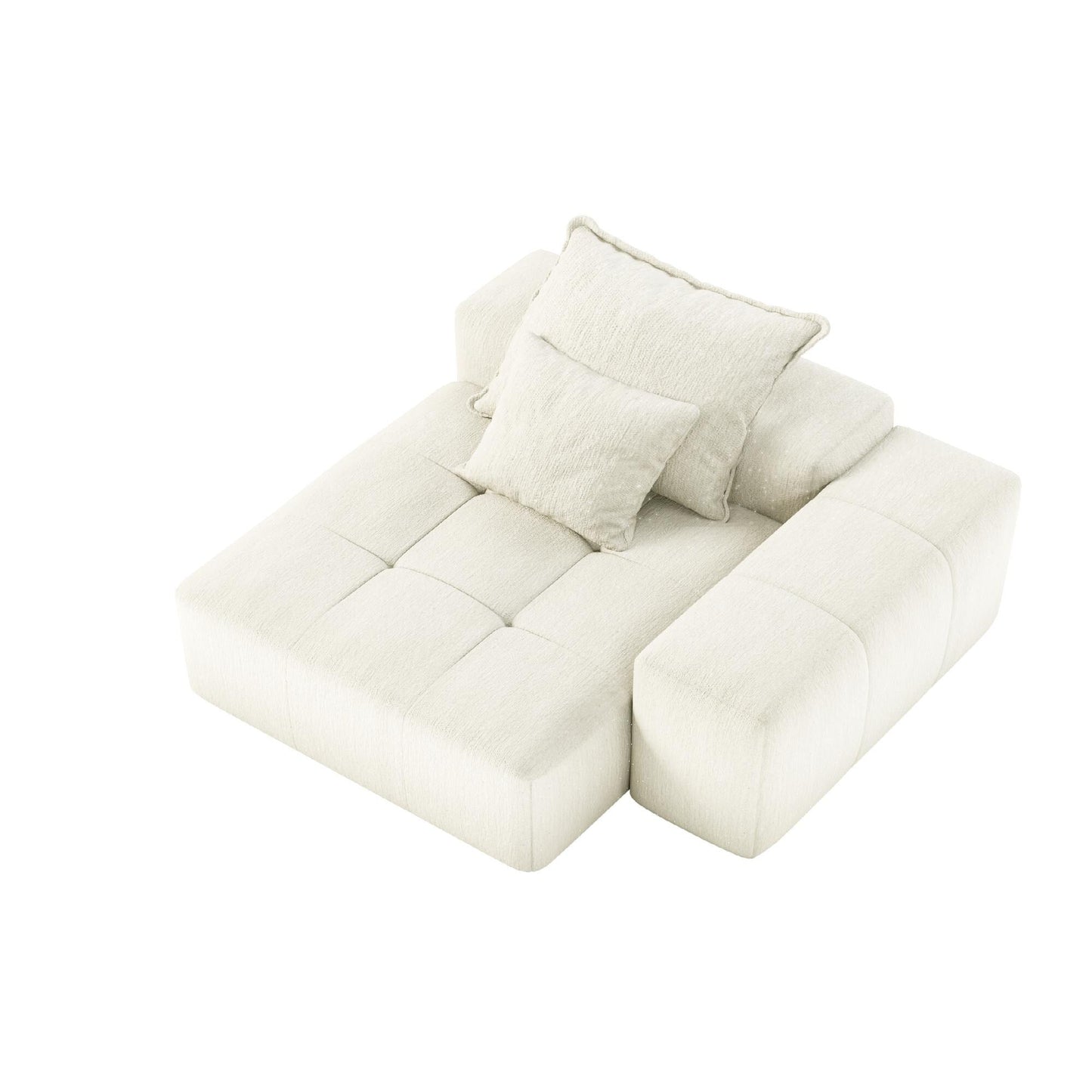 Canapé 2 places en mousse 56,7 avec 2 coussins pour salon et chambre