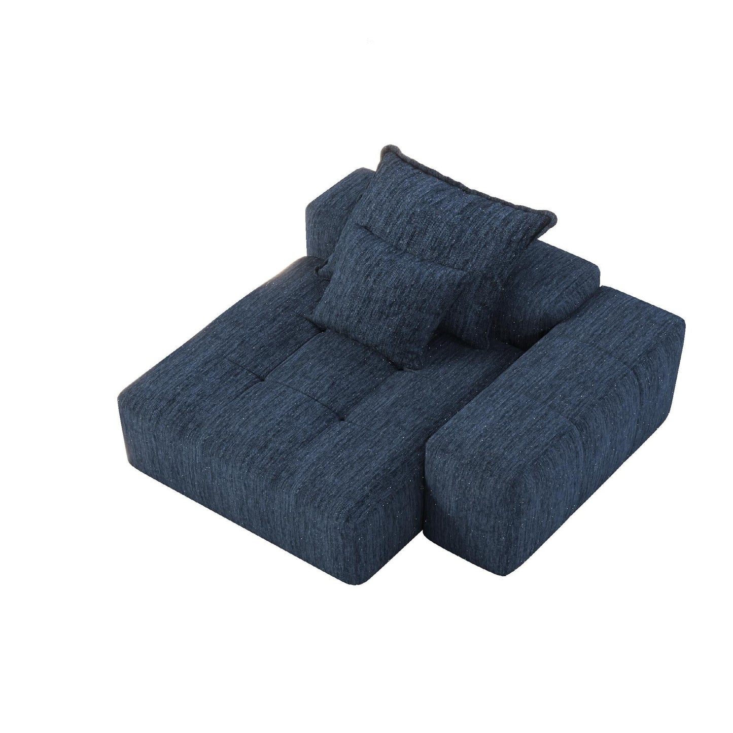 Canapé 2 places en mousse 56,7 avec 2 coussins pour salon et chambre