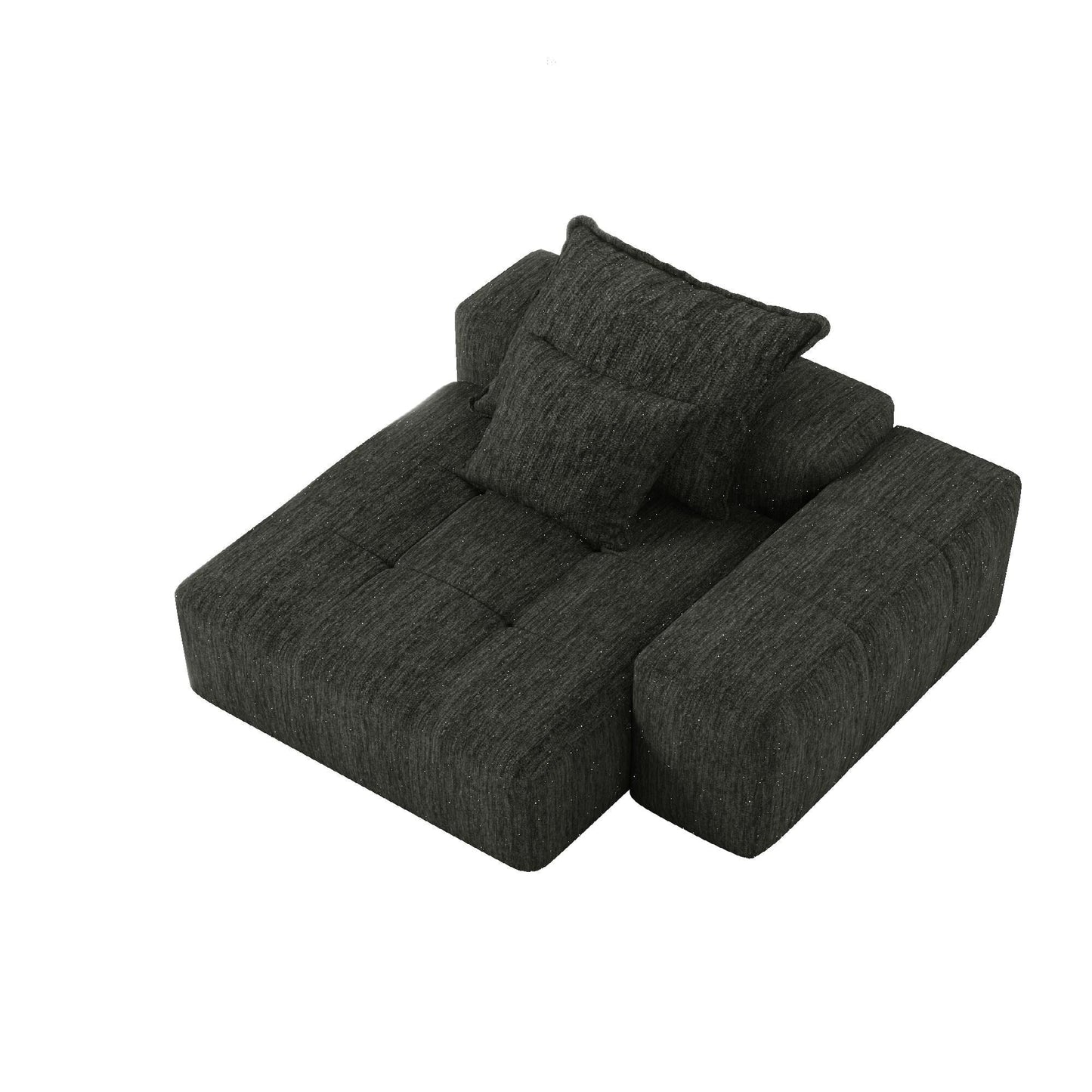 Canapé 2 places en mousse 56,7 avec 2 coussins pour salon et chambre