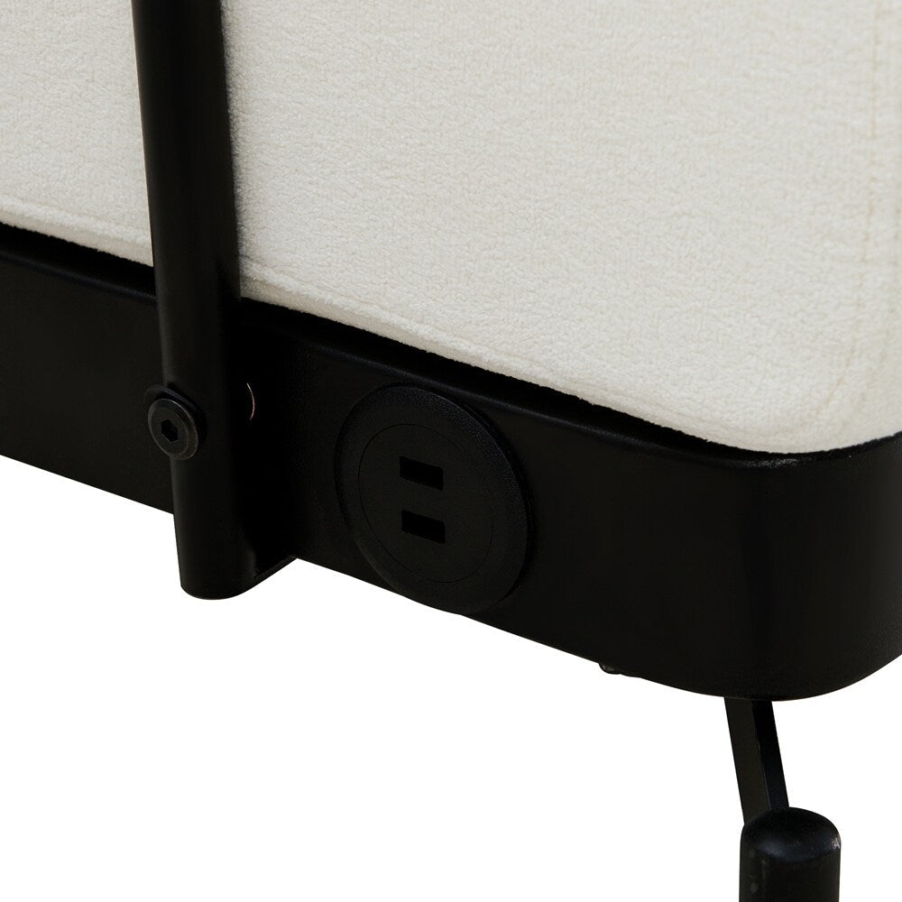 Canapé-lit 2 places de 59 pouces avec ports USB flexibles