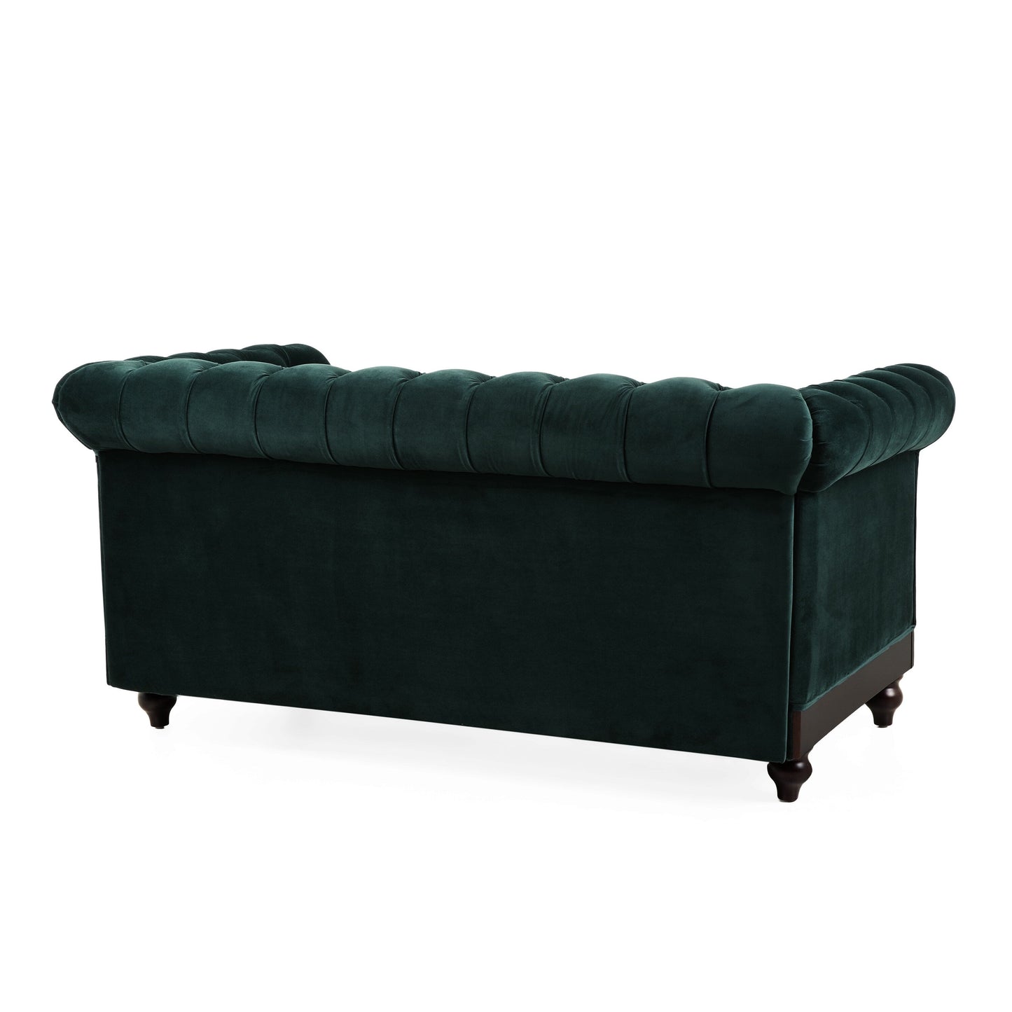 Canapé Chesterfield en velours 59,44 po avec accoudoirs roulés, dossier capitonné et capacité de 600 lb