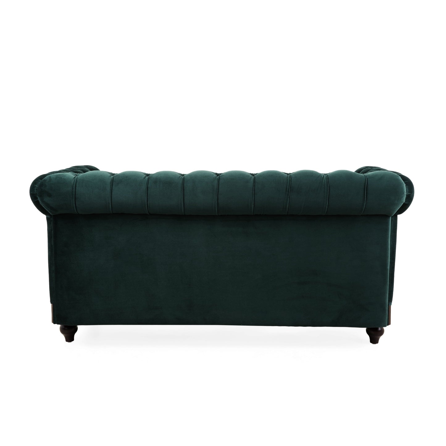 Canapé Chesterfield en velours 59,44 po avec accoudoirs roulés, dossier capitonné et capacité de 600 lb