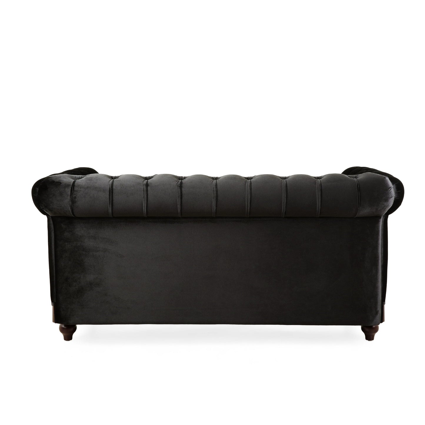 Canapé Chesterfield en velours 59,44 po avec accoudoirs roulés, dossier capitonné et capacité de 600 lb